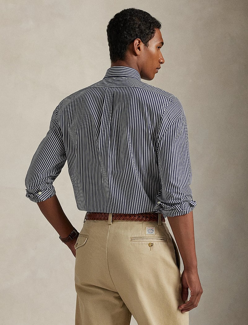 Polo Ralph Lauren - Slim Fit Striped Stretch Poplin Shirt - triibulised särgid - 6779j newport nav - 2