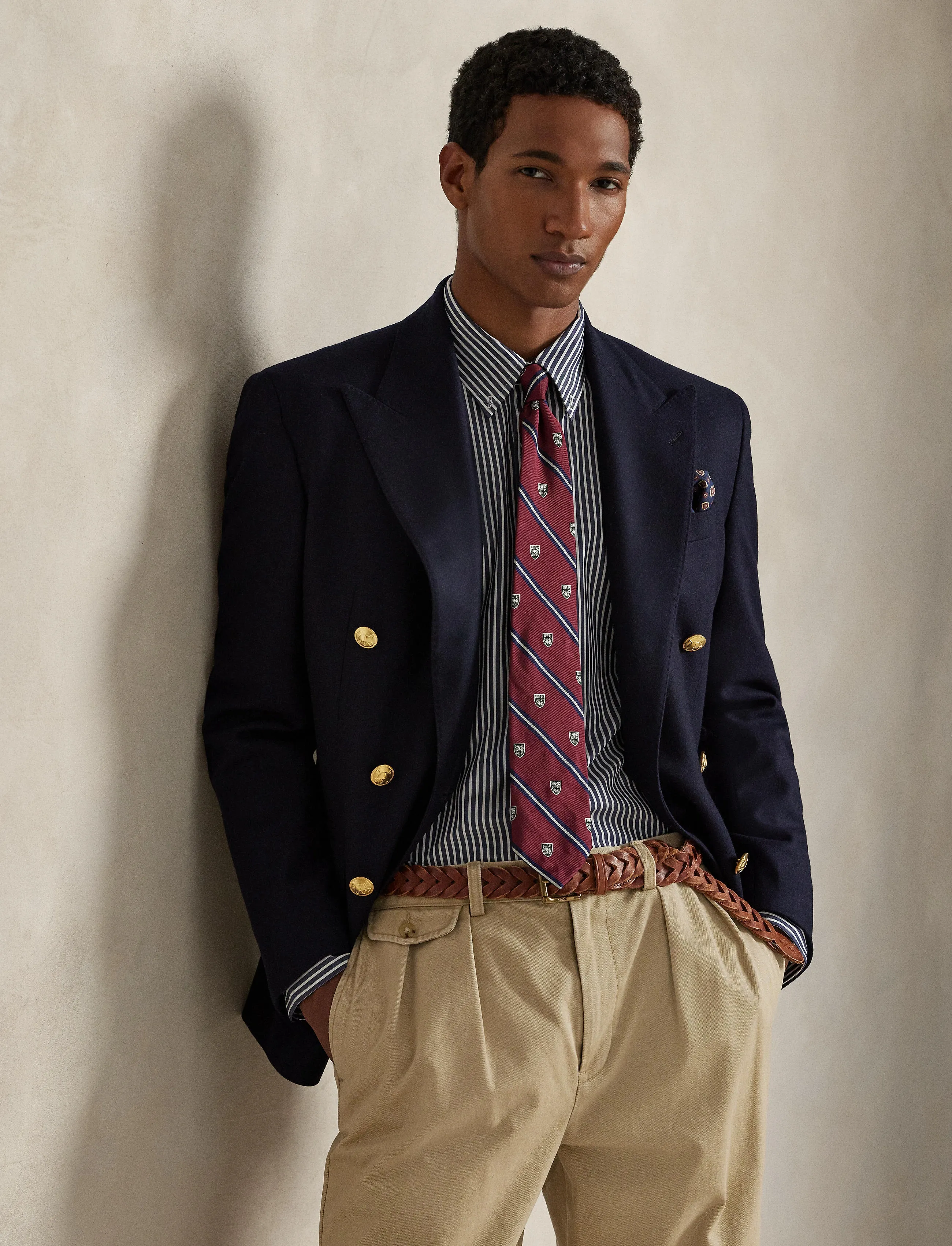 Polo Ralph Lauren - Slim Fit Striped Stretch Poplin Shirt - stribede skjorter - 6779j newport nav - 3
