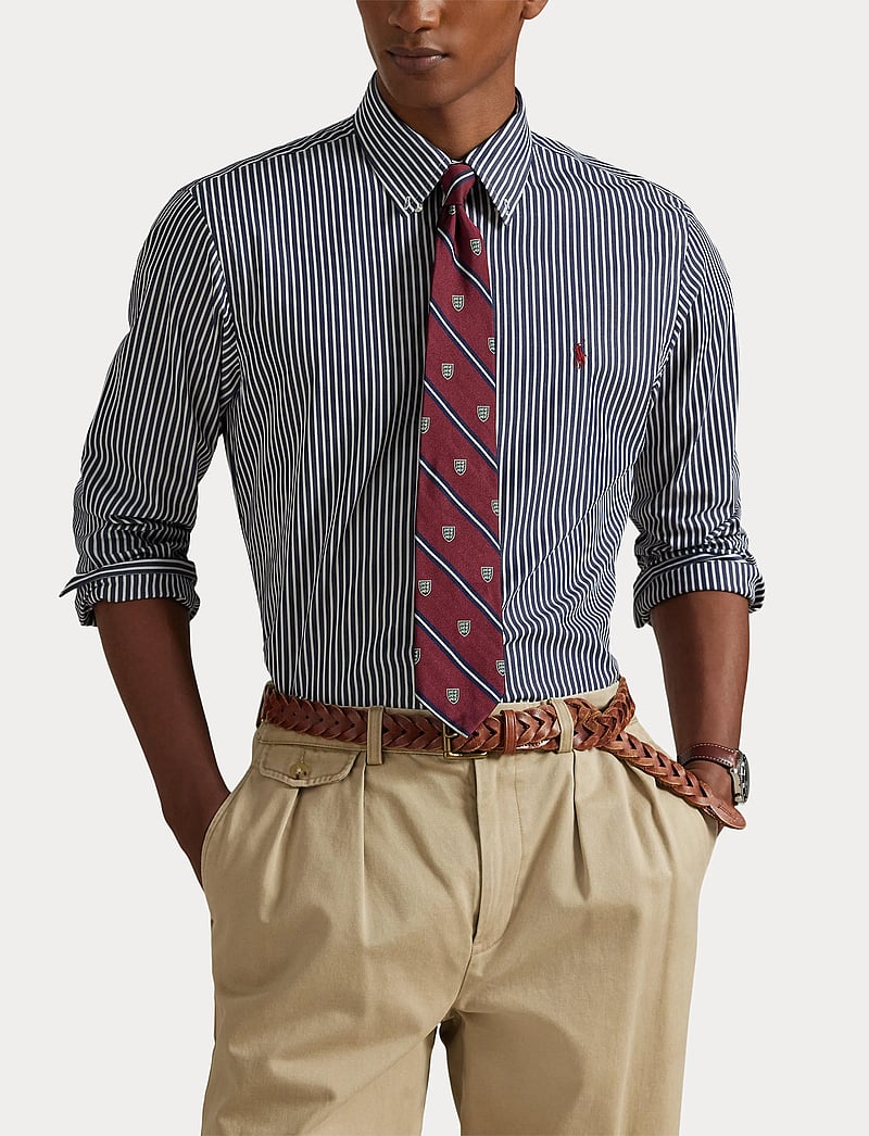 Polo Ralph Lauren - Slim Fit Striped Stretch Poplin Shirt - triibulised särgid - 6779j newport nav - 5