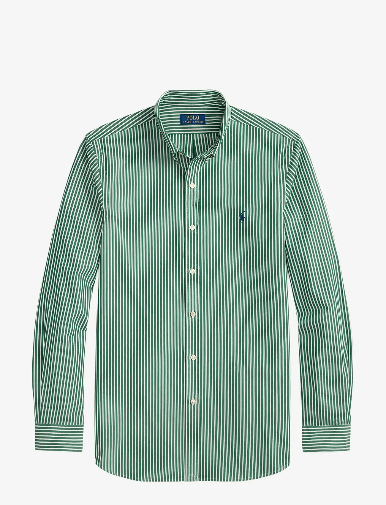 Polo Ralph Lauren - Slim Fit Striped Stretch Poplin Shirt - basic skjorter - 6779k new forest - 1