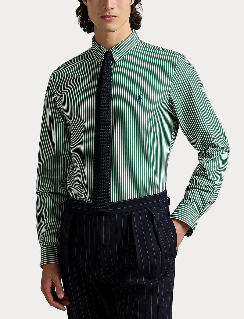 Polo Ralph Lauren - Slim Fit Striped Stretch Poplin Shirt - basic skjorter - 6779k new forest - 5