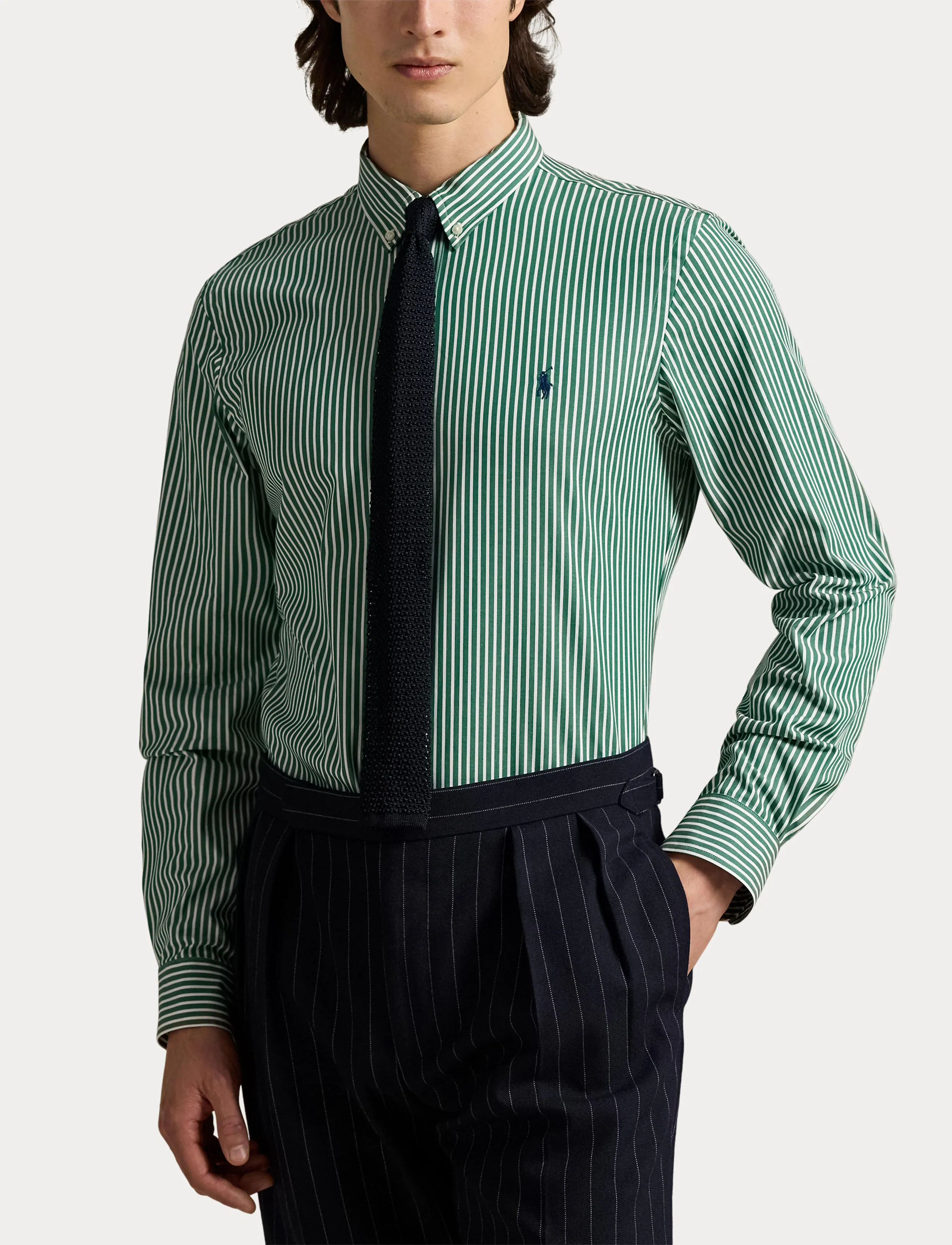 Polo Ralph Lauren - Slim Fit Striped Stretch Poplin Shirt - stribede skjorter - 6779k new forest - 5