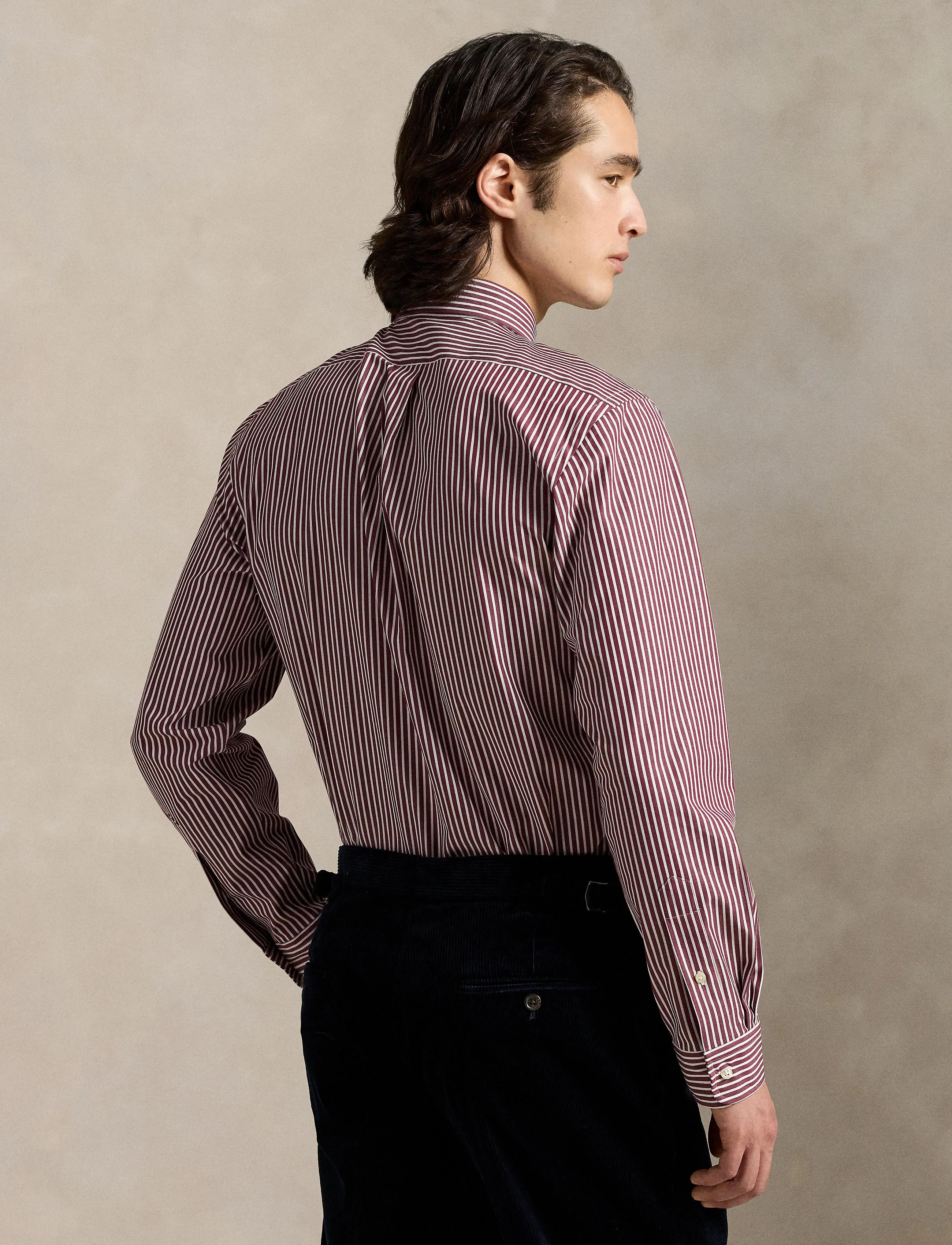 Polo Ralph Lauren - Slim Fit Striped Stretch Poplin Shirt - stribede skjorter - 6779l classic win - 2