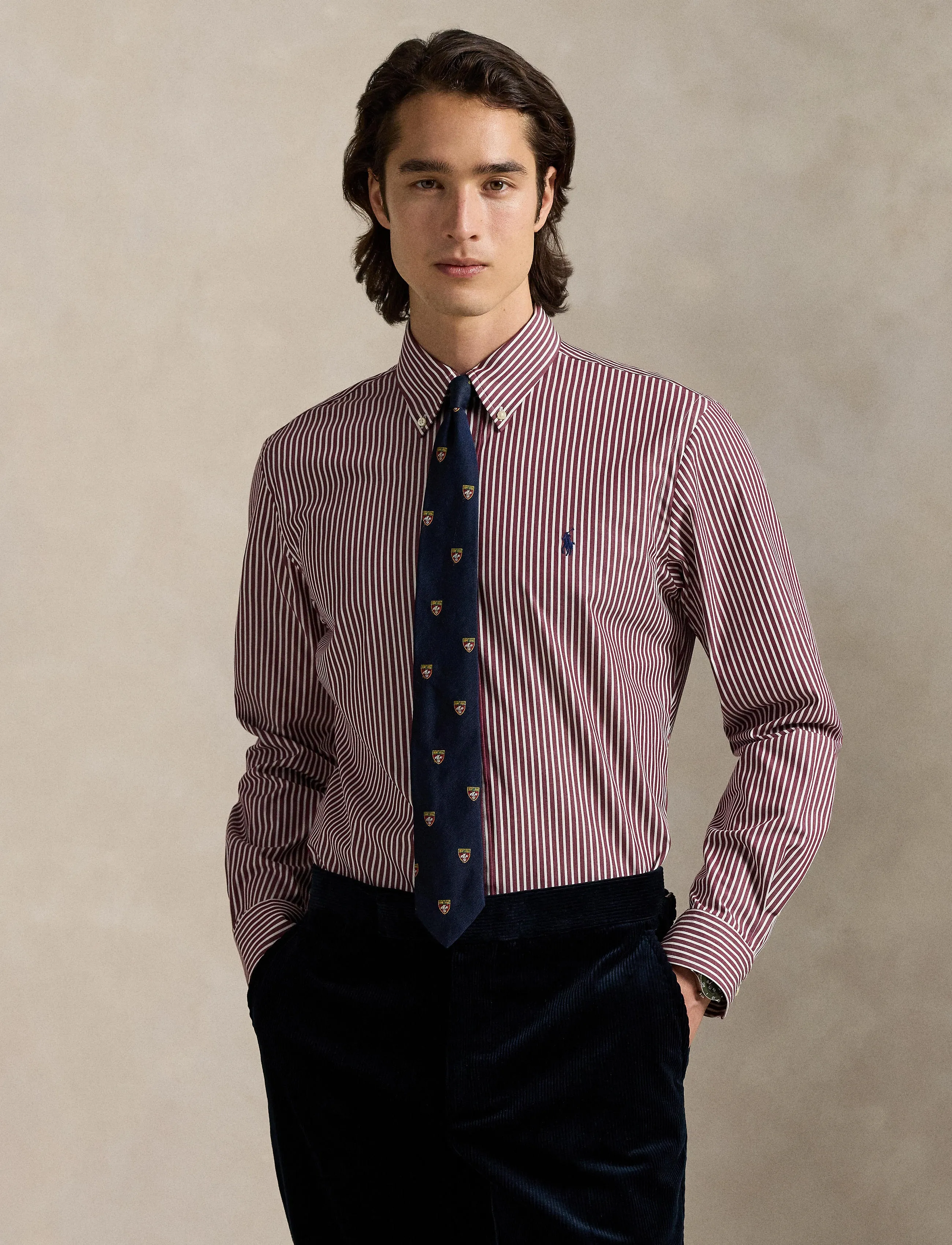 Polo Ralph Lauren - Slim Fit Striped Stretch Poplin Shirt - stribede skjorter - 6779l classic win - 3