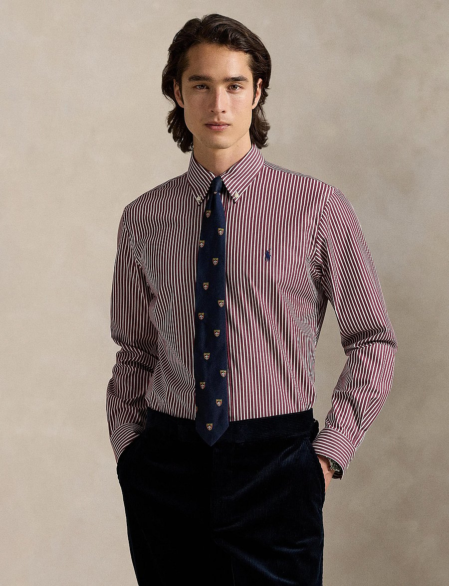 Polo Ralph Lauren - Slim Fit Striped Stretch Poplin Shirt - gestreifte hemden - 6779l classic win - 3
