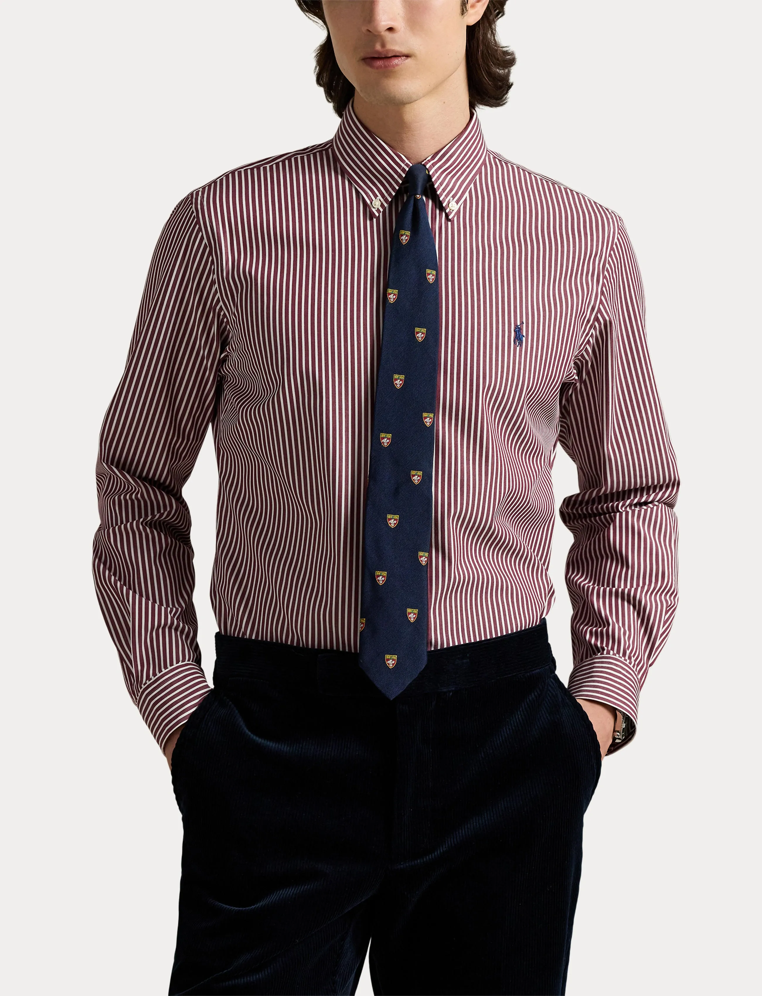Polo Ralph Lauren - Slim Fit Striped Stretch Poplin Shirt - stribede skjorter - 6779l classic win - 5