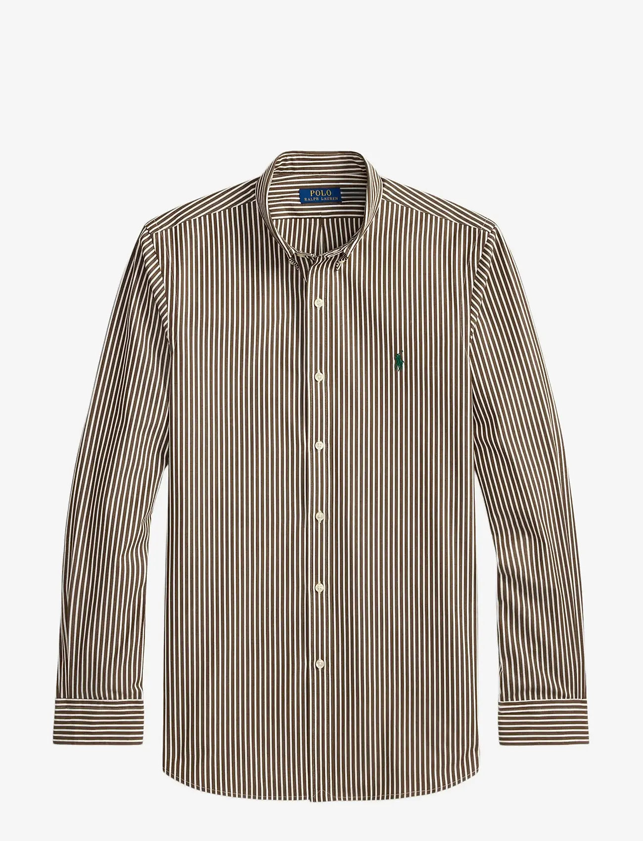 Polo Ralph Lauren - Slim Fit Striped Stretch Poplin Shirt - basic skjorter - 6779m copper brow - 1