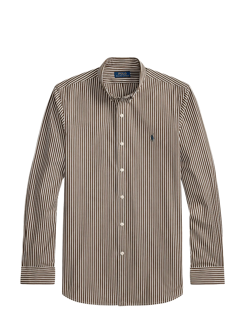 Polo Ralph Lauren - Slim Fit Striped Stretch Poplin Shirt - basic skjorter - 6779m copper brow - 1