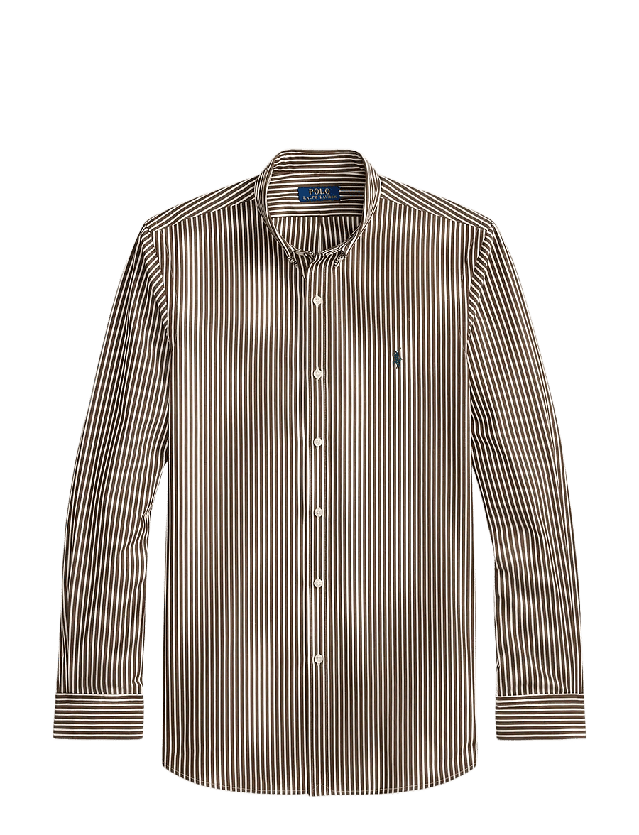 Polo Ralph Lauren - Slim Fit Striped Stretch Poplin Shirt - gestreifte hemden - 6779m copper brow - 1