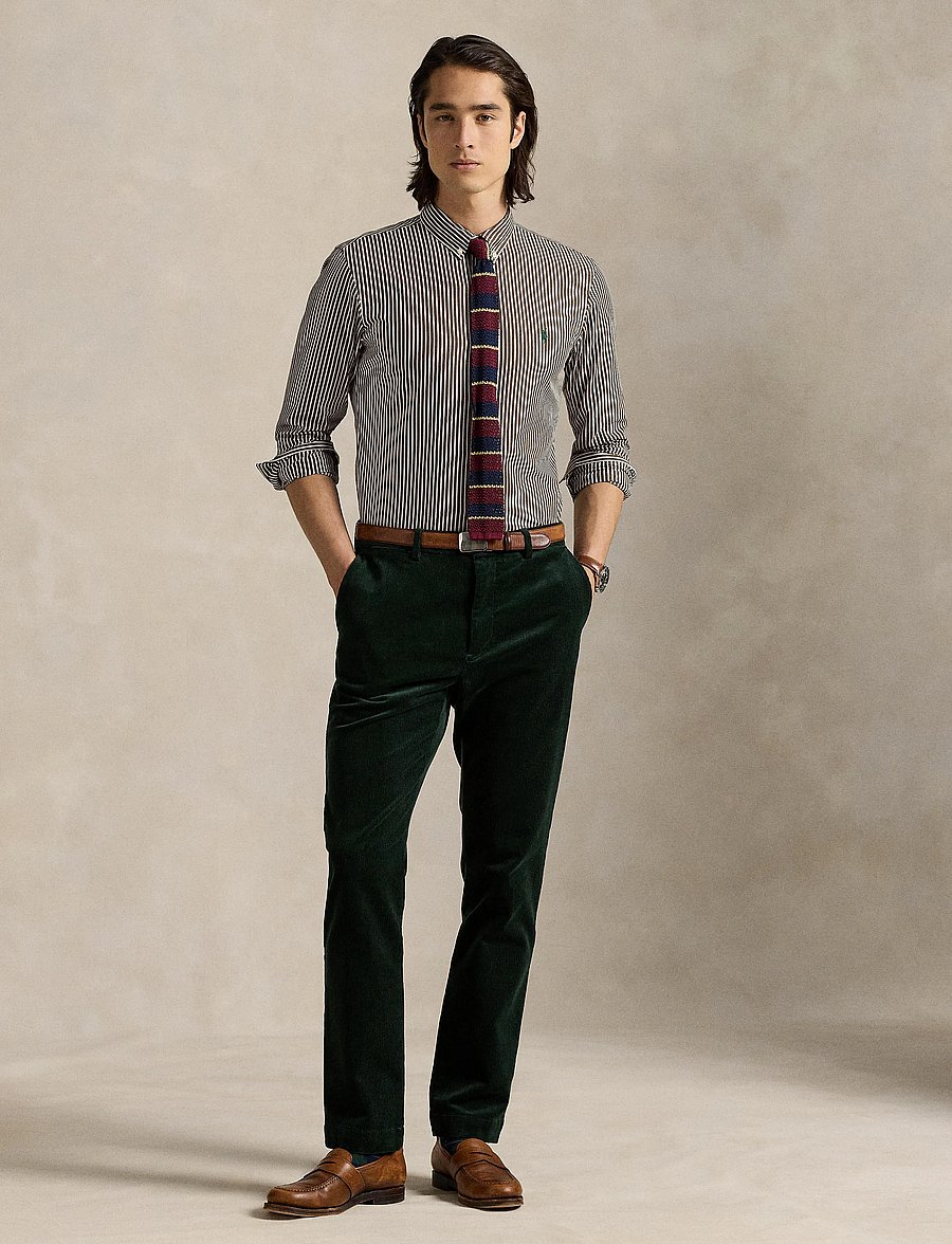 Polo Ralph Lauren - Slim Fit Striped Stretch Poplin Shirt - gestreifte hemden - 6779m copper brow - 0