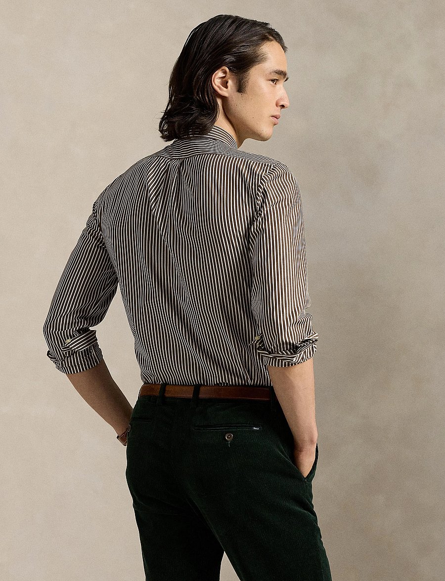 Polo Ralph Lauren - Slim Fit Striped Stretch Poplin Shirt - casual - 6779m copper brow - 2