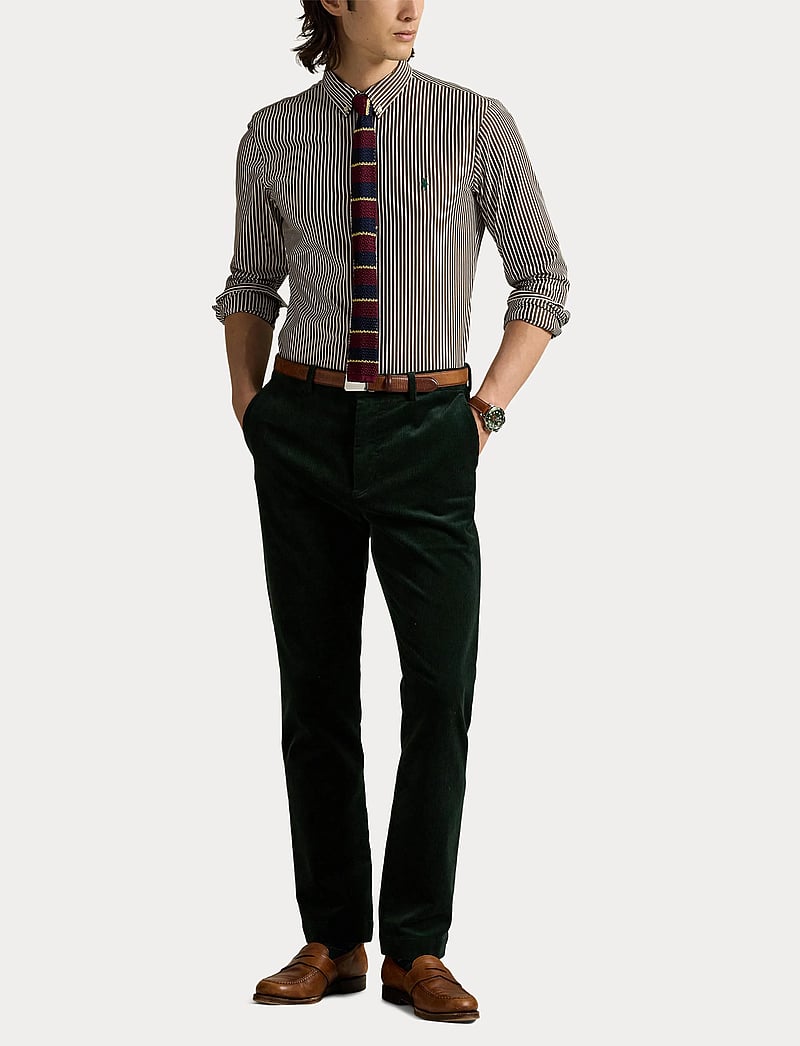 Polo Ralph Lauren - Slim Fit Striped Stretch Poplin Shirt - basic skjorter - 6779m copper brow - 4