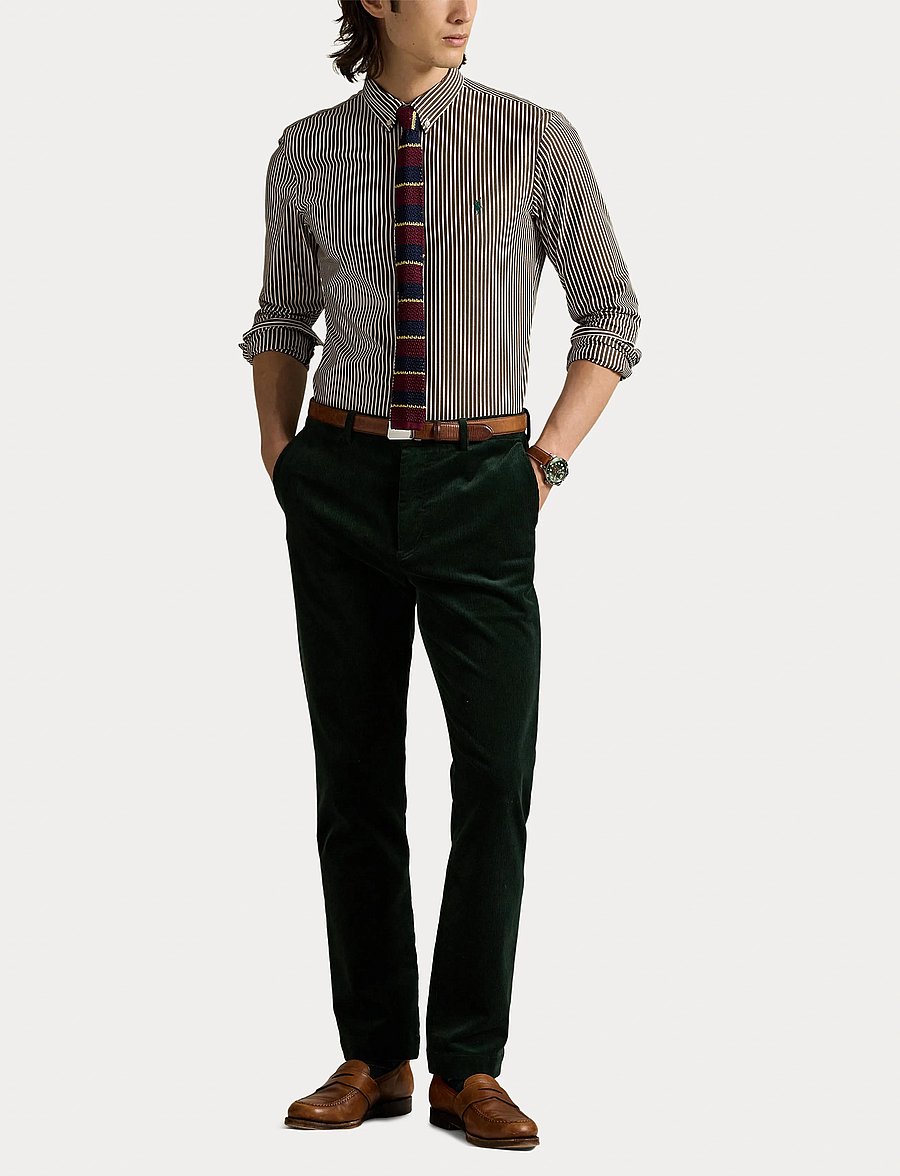 Polo Ralph Lauren - Slim Fit Striped Stretch Poplin Shirt - gestreifte hemden - 6779m copper brow - 4