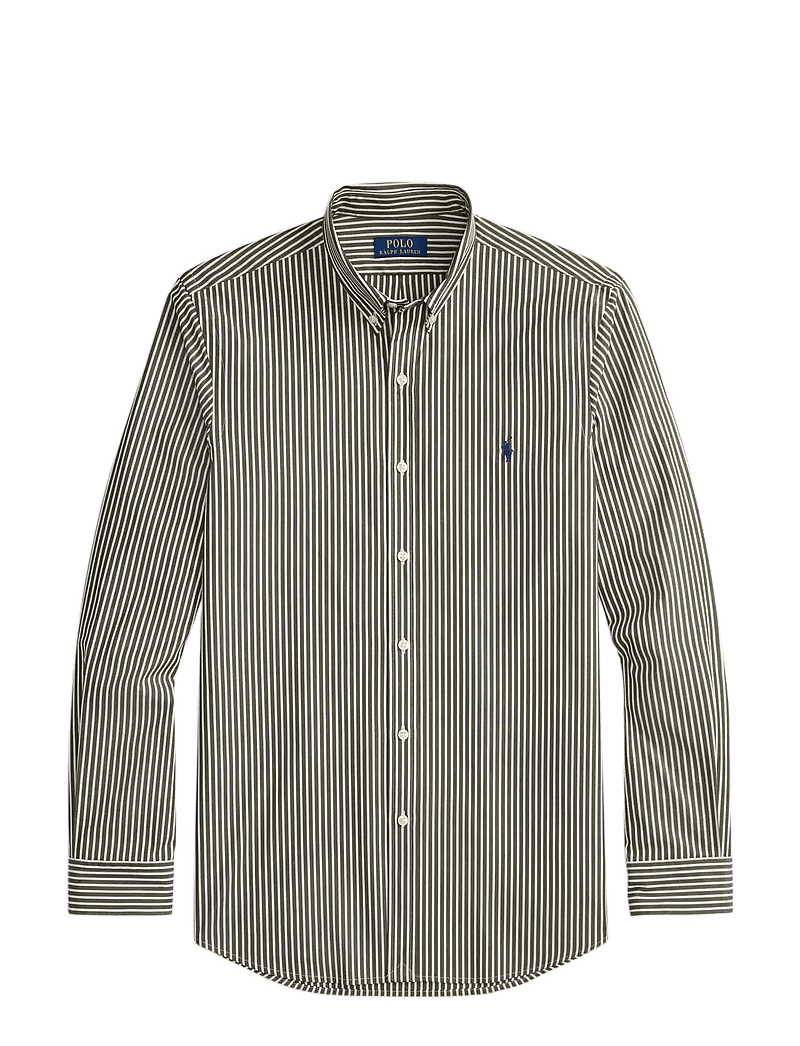 Polo Ralph Lauren - Slim Fit Striped Stretch Poplin Shirt - basic skjortor - 6779n armadillo/w - 1