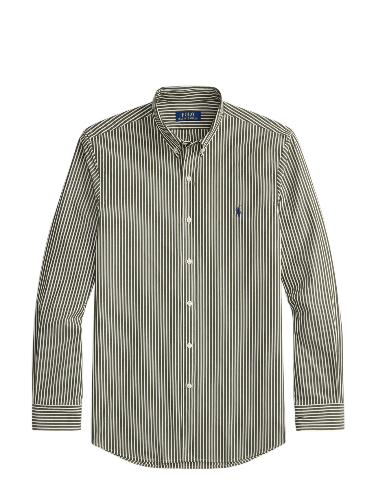 Polo Ralph Lauren Slim Fit Striped Stretch Poplin Shirt - Skjorter - 6779N ARMADILLO/W / grey