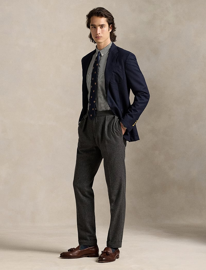 Polo Ralph Lauren - Slim Fit Striped Stretch Poplin Shirt - basic skjortor - 6779n armadillo/w - 0