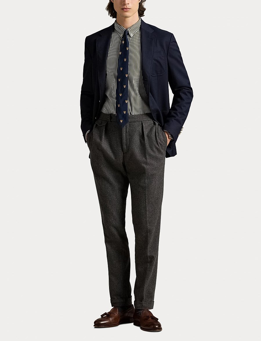 Polo Ralph Lauren - Slim Fit Striped Stretch Poplin Shirt - gestreifte hemden - 6779n armadillo/w - 4
