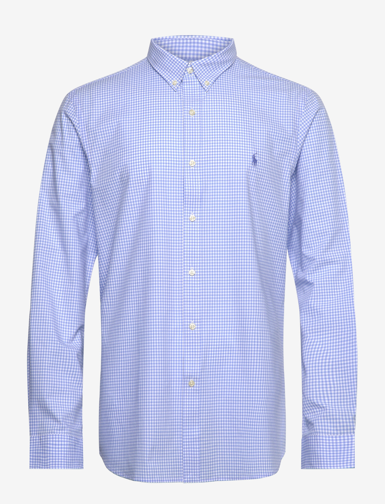 Polo Ralph Lauren - Slim Fit Gingham Stretch Poplin Shirt - 6780a canvas blue - 0