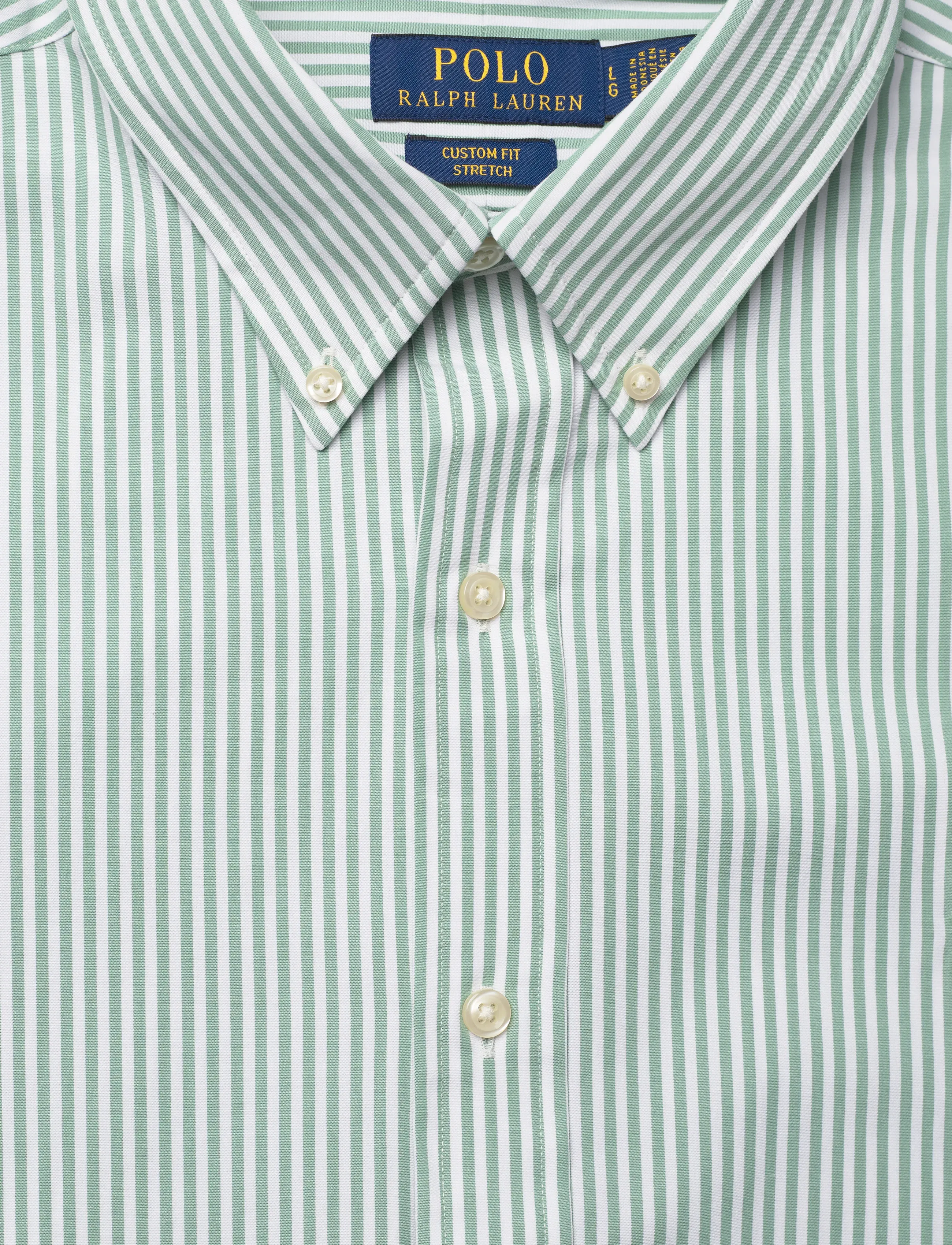 Polo Ralph Lauren - Custom Fit Striped Stretch Poplin Shirt - gestreifte hemden - 4655ae faded mint - 2