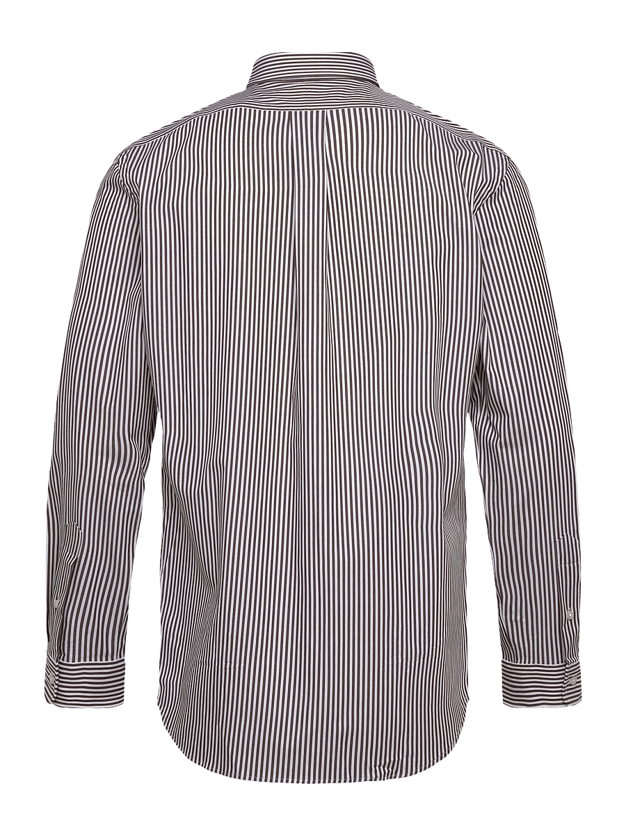Polo Ralph Lauren - Custom Fit Striped Stretch Poplin Shirt - triibulised särgid - 4655ag nutmeg bro - 1