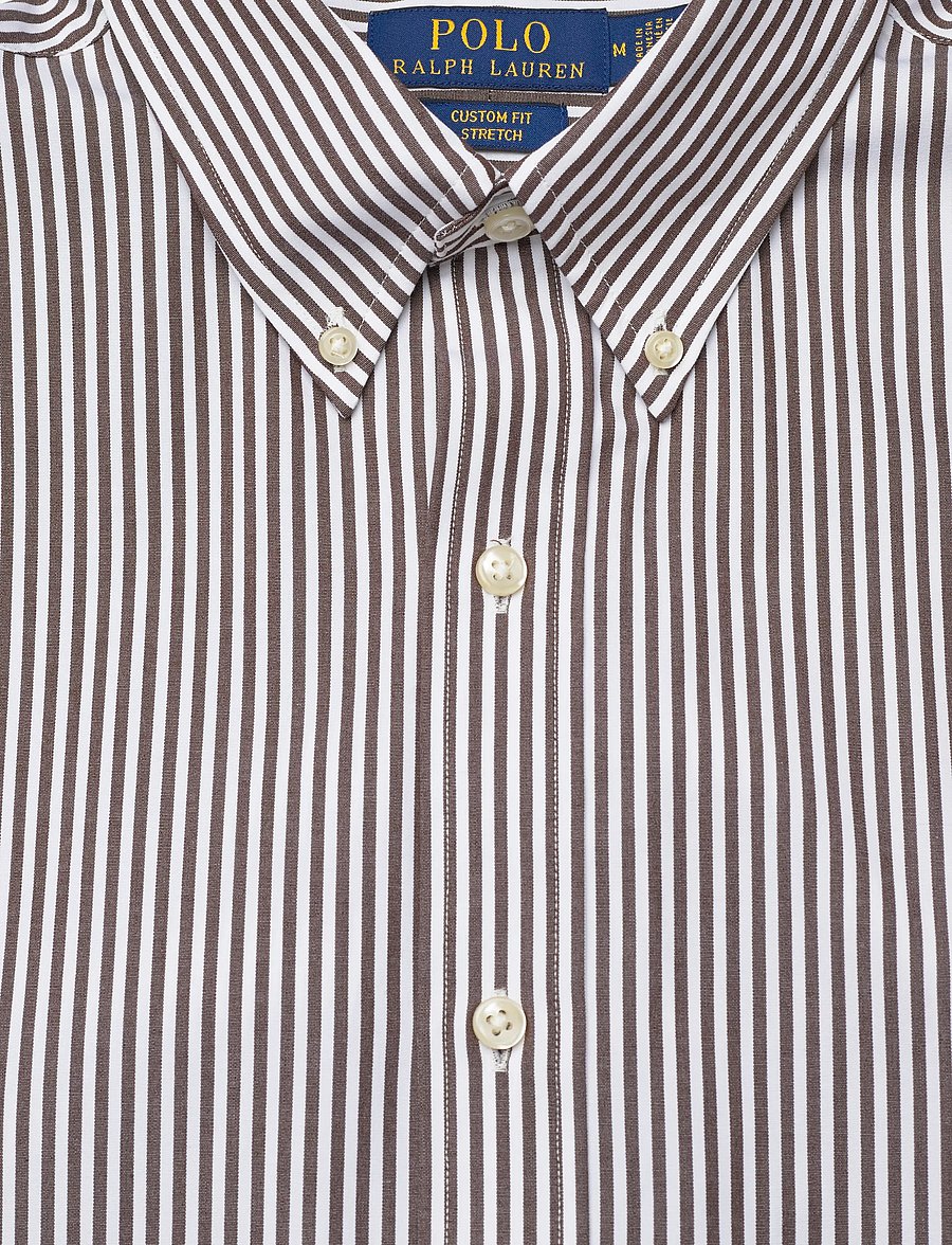 Polo Ralph Lauren - Custom Fit Striped Stretch Poplin Shirt - triibulised särgid - 4655ag nutmeg bro - 2