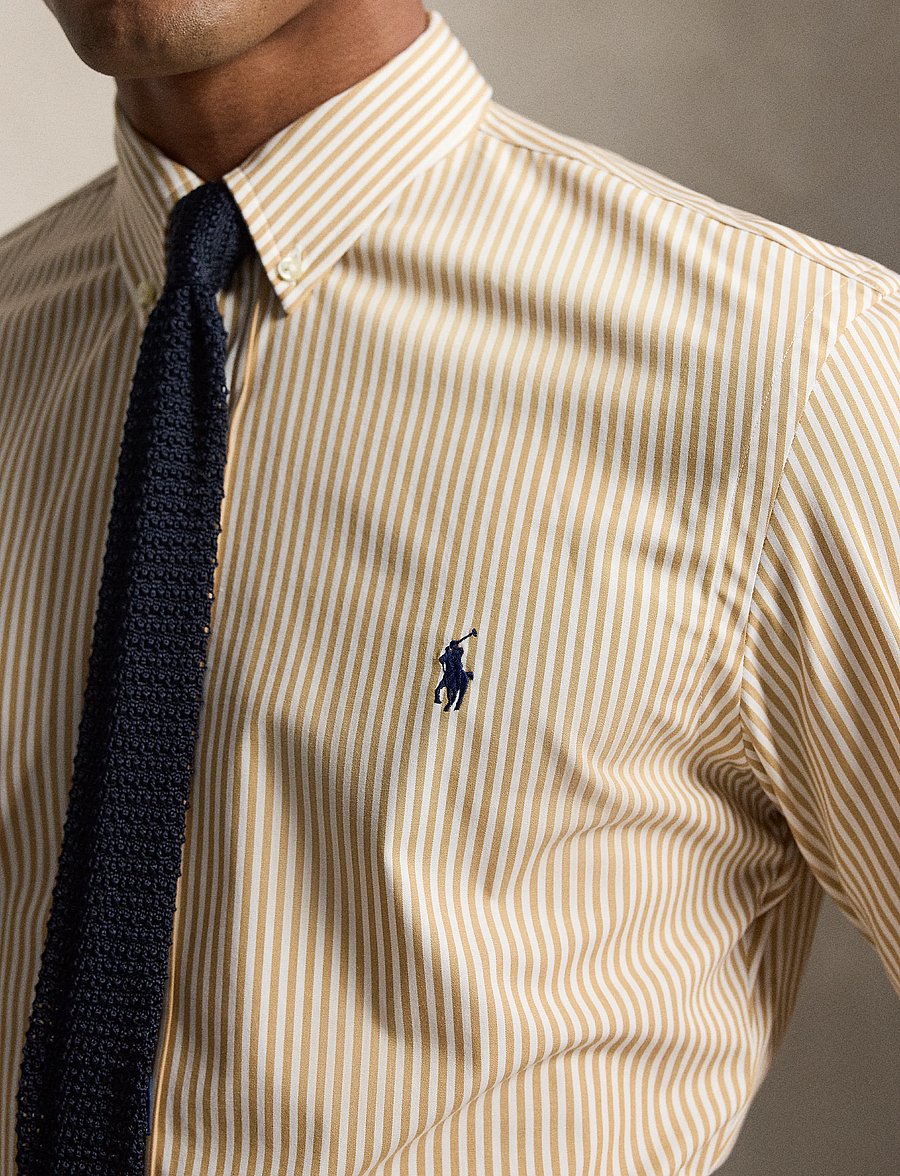 Polo Ralph Lauren - Custom Fit Striped Stretch Poplin Shirt - gestreifte hemden - 4655ah classic ca - 4