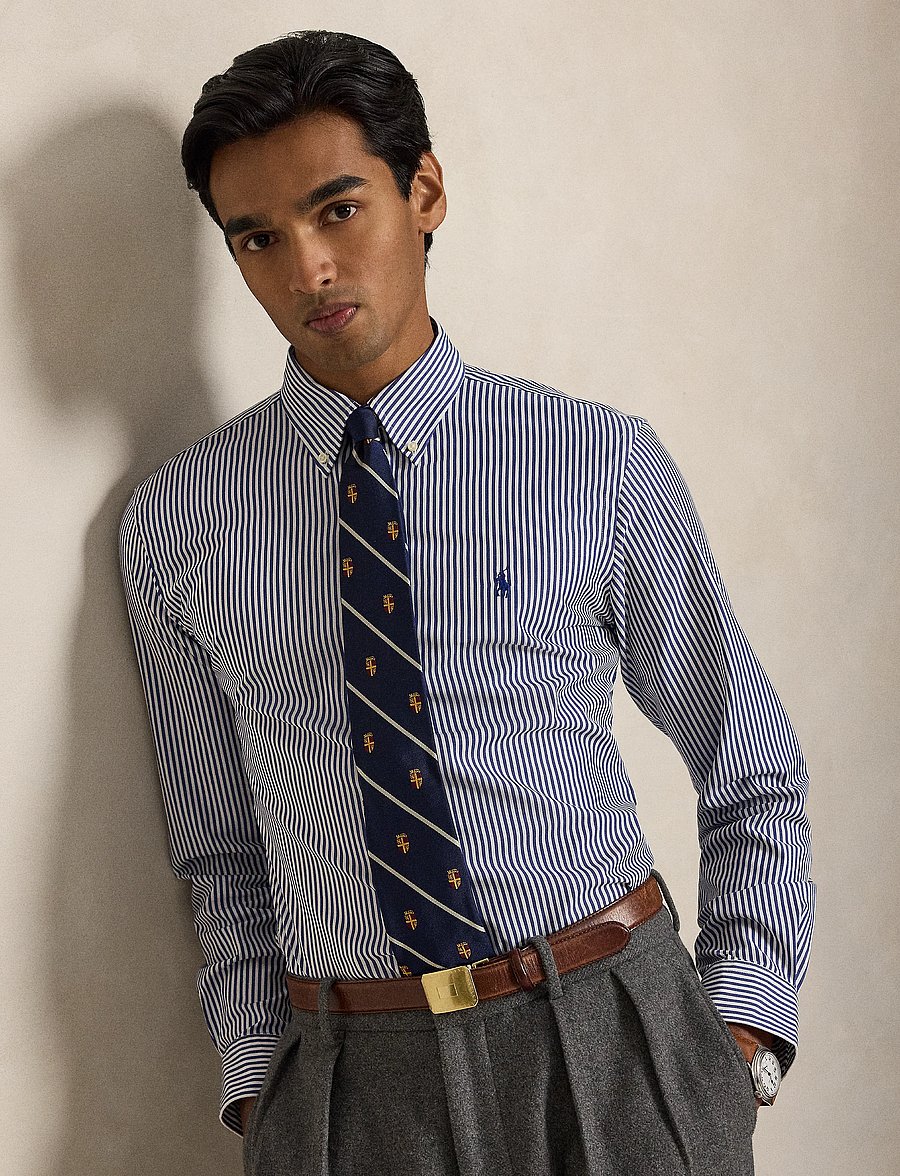 Polo Ralph Lauren - 50/1 BISTRCH POPLIN-CUBDPPCS - gestreifte hemden - 4655a navy/white - 0