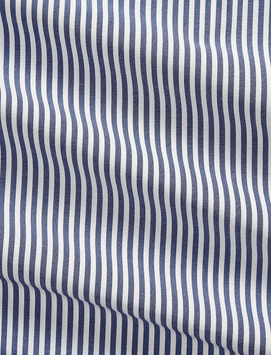 Polo Ralph Lauren - Custom Fit Striped Stretch Poplin Shirt - gestreifte hemden - 4655a navy/white - 5