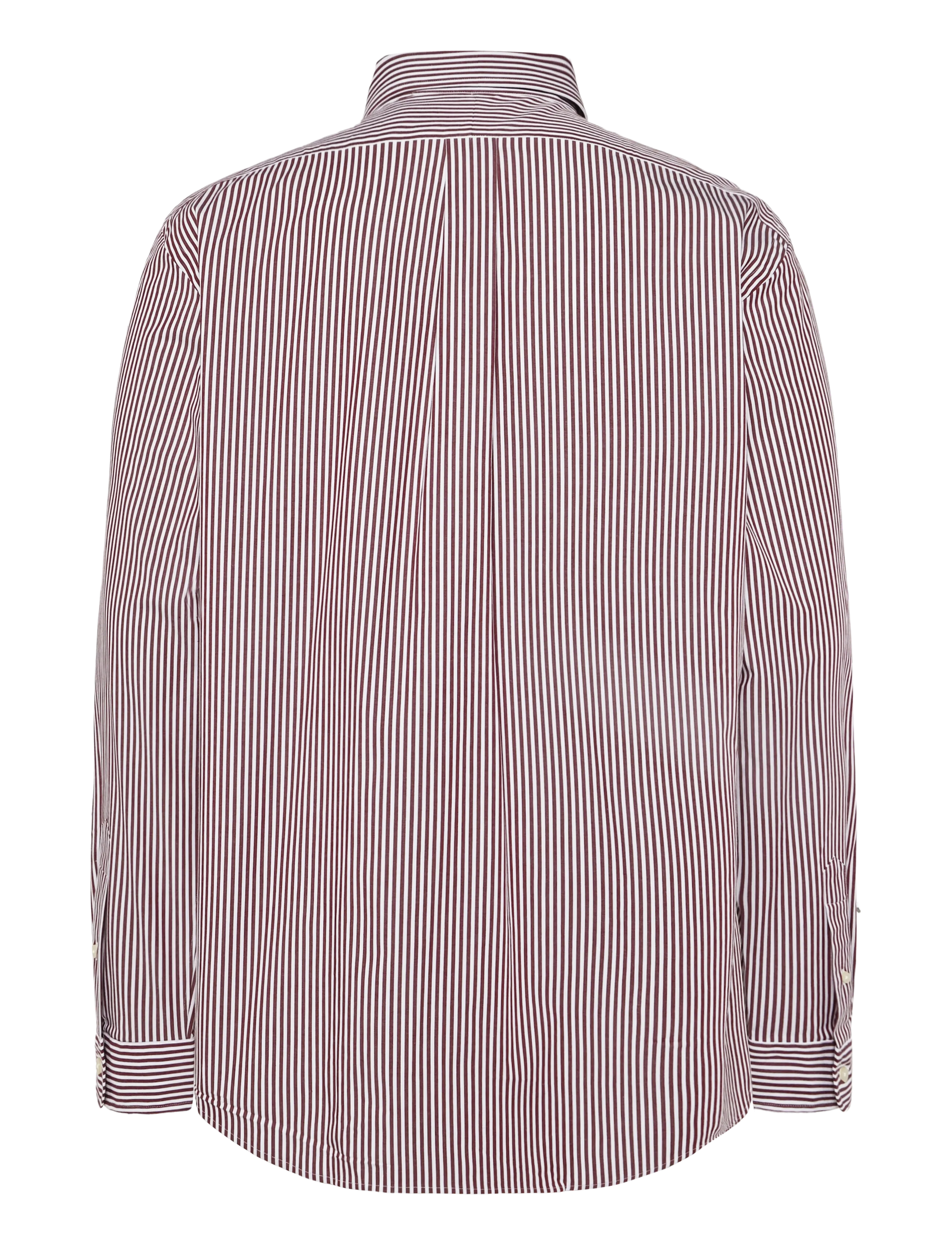 Polo Ralph Lauren - Custom Fit Striped Stretch Poplin Shirt - striped shirts - 4655b wine white - 2