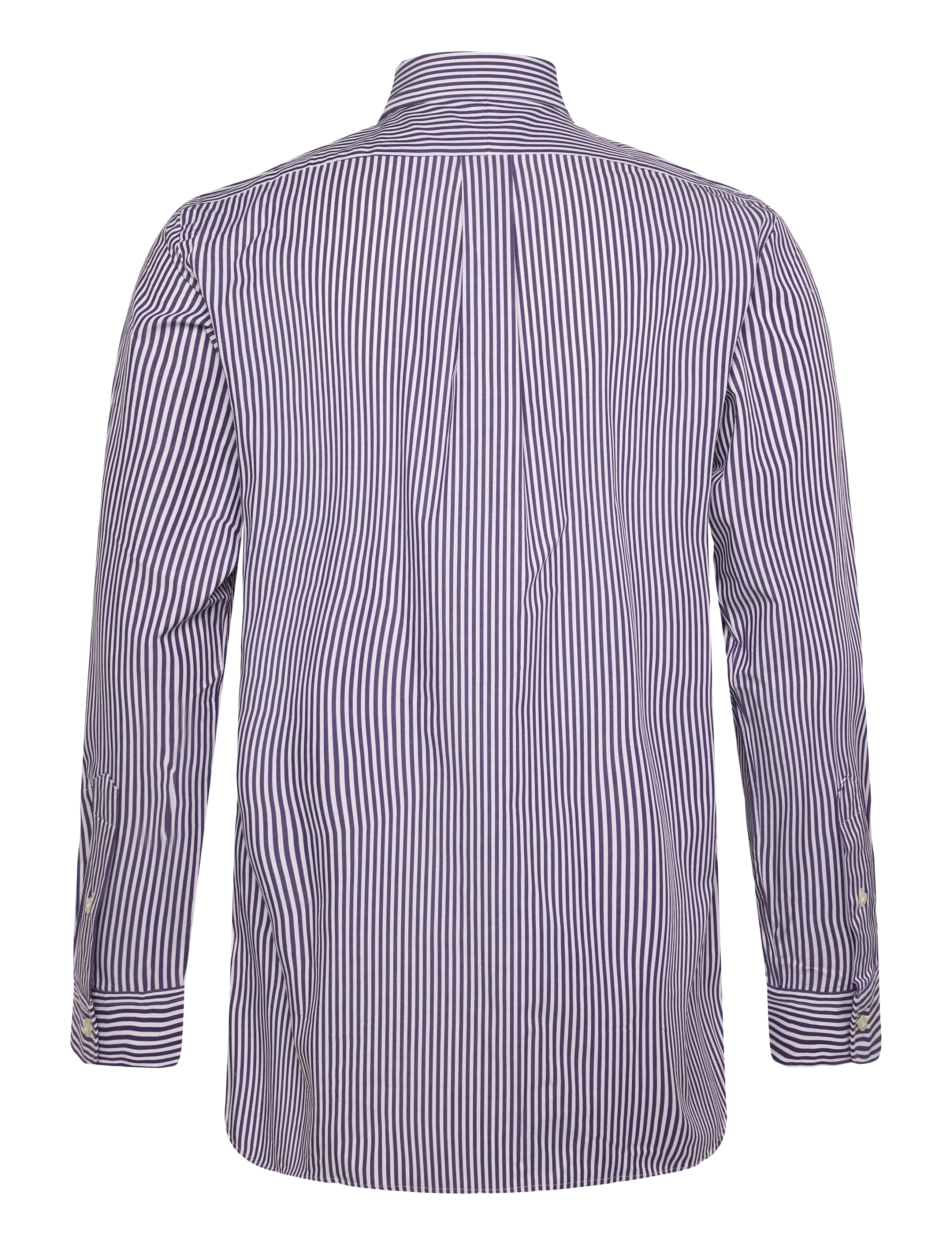 Polo Ralph Lauren - Custom Fit Striped Stretch Poplin Shirt - gestreifte hemden - 4655d purple whit - 1