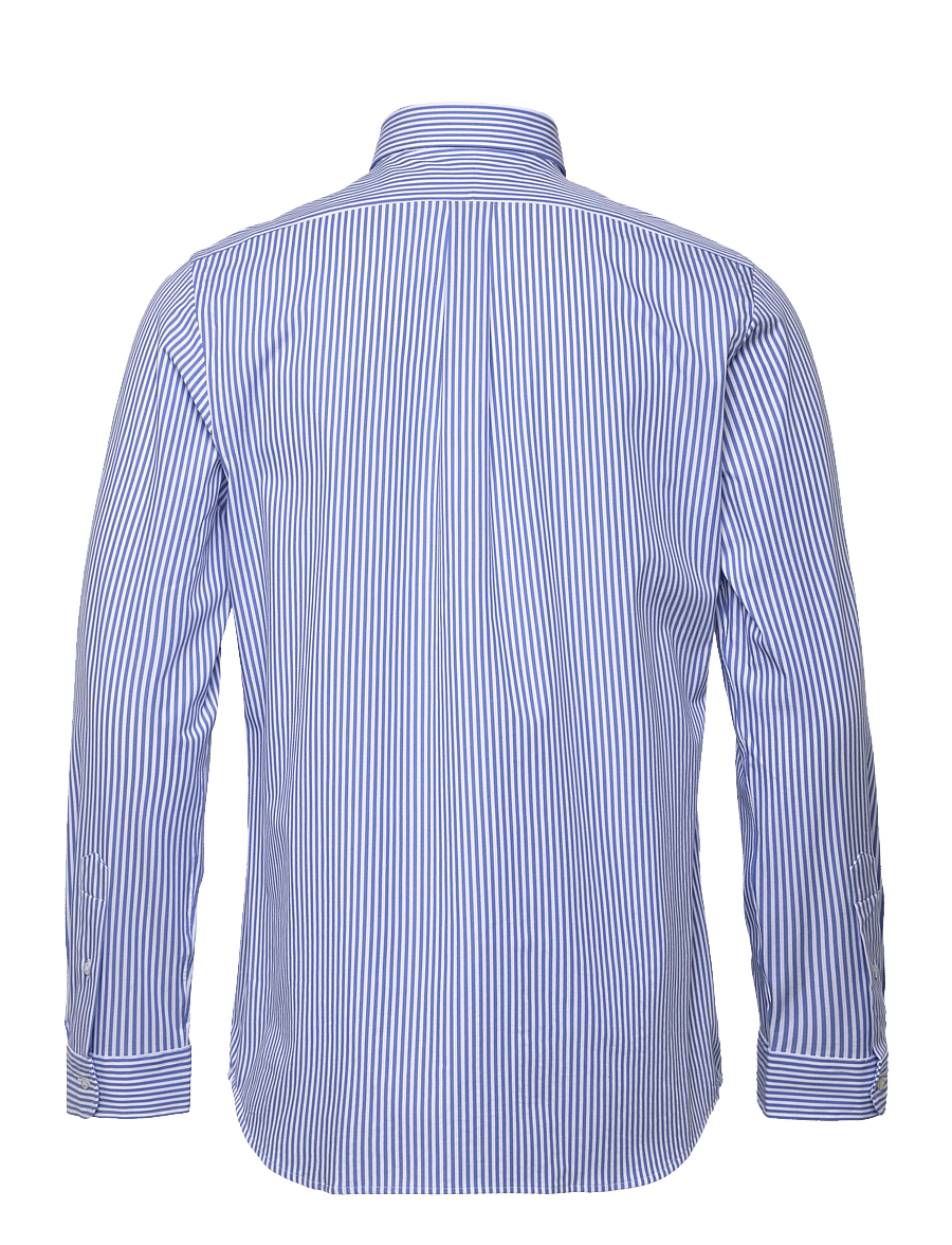 Polo Ralph Lauren - Custom Fit Striped Stretch Poplin Shirt - triibulised särgid - 4655h light blue - 2
