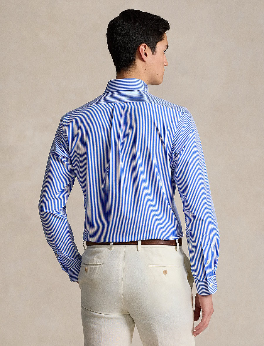 Polo Ralph Lauren - Custom Fit Striped Stretch Poplin Shirt - triibulised särgid - 4655h light blue - 3