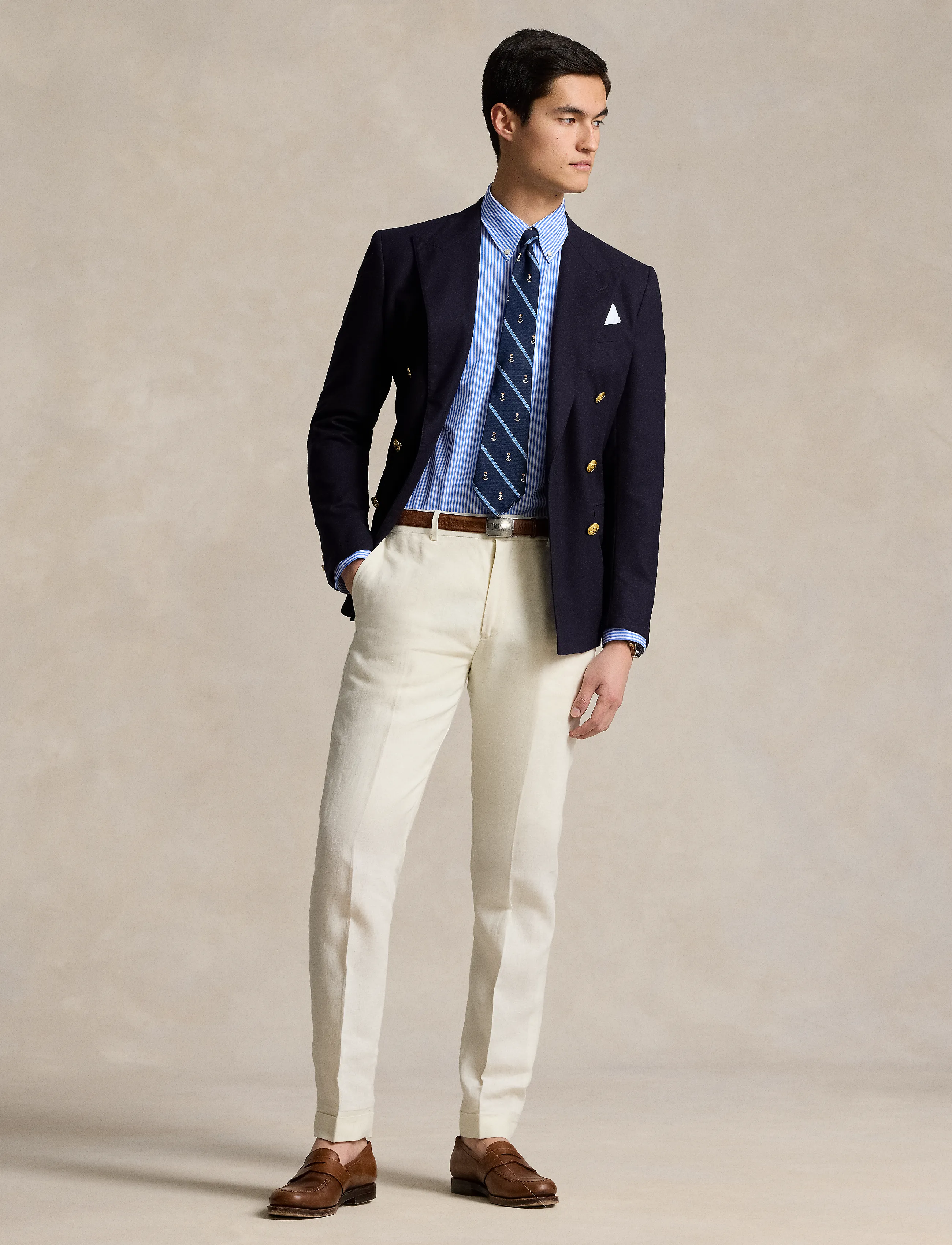 Polo Ralph Lauren - 50/1 BISTRCH POPLIN-CUBDPPCS - stribede skjorter - 4655h light blue - 4
