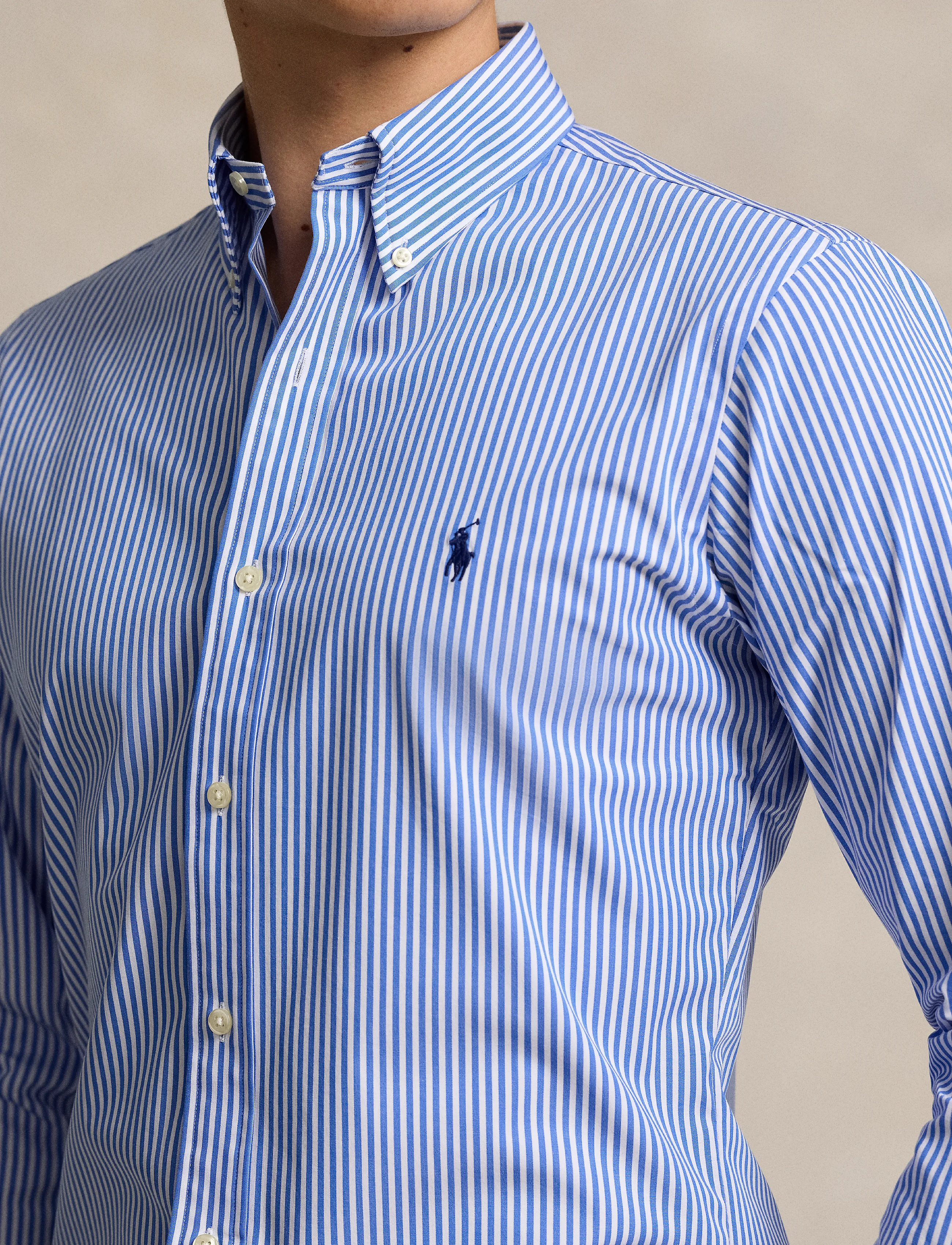 Polo Ralph Lauren - 50/1 BISTRCH POPLIN-CUBDPPCS - stribede skjorter - 4655h light blue - 5