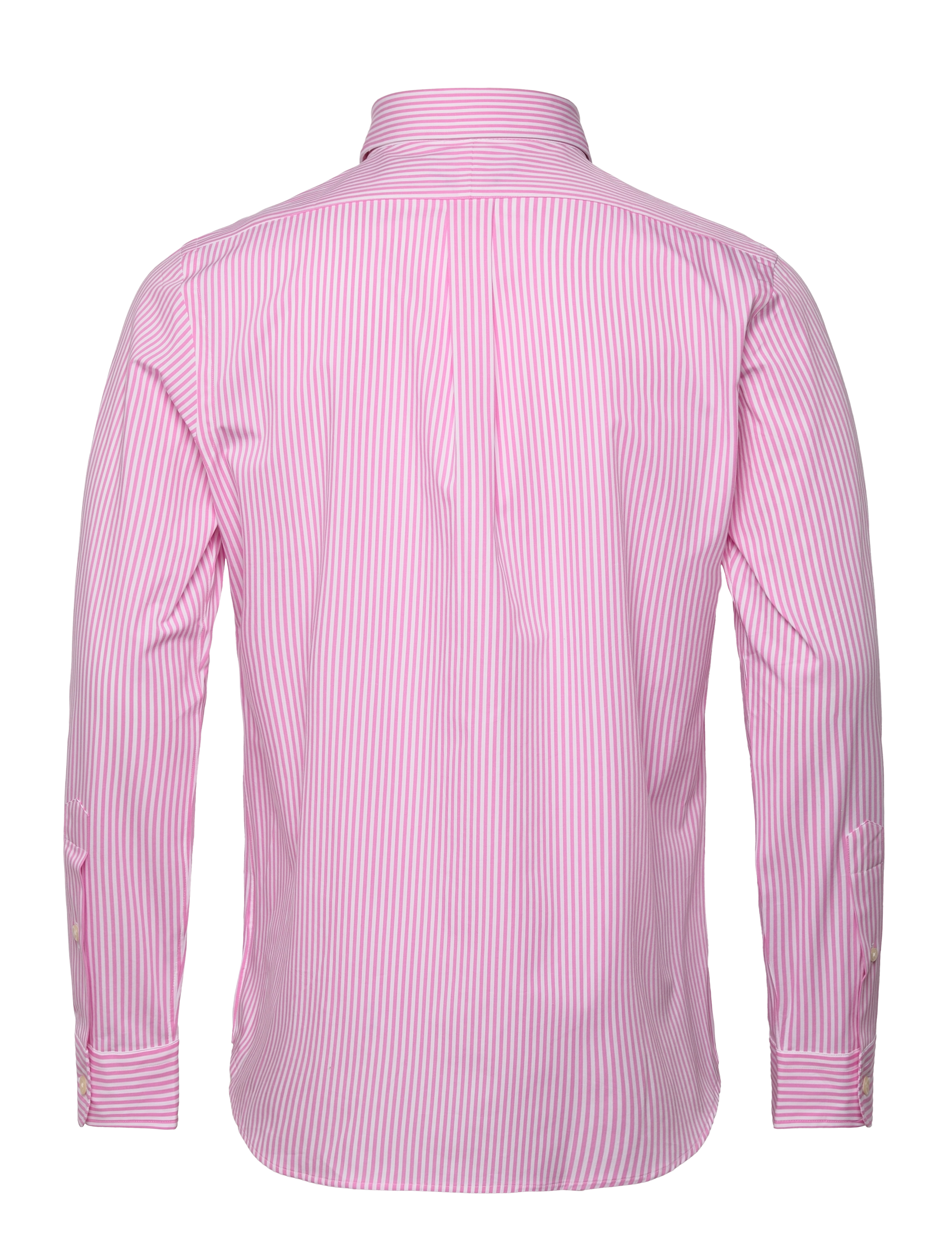 Polo Ralph Lauren - Custom Fit Striped Stretch Poplin Shirt - business skjorter - 4655i  pink/white - 2