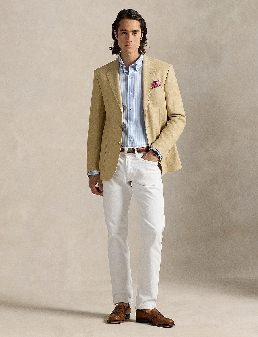 Polo Ralph Lauren - Custom Fit Striped Stretch Poplin Shirt - gestreifte hemden - 6779f austin blue - 0