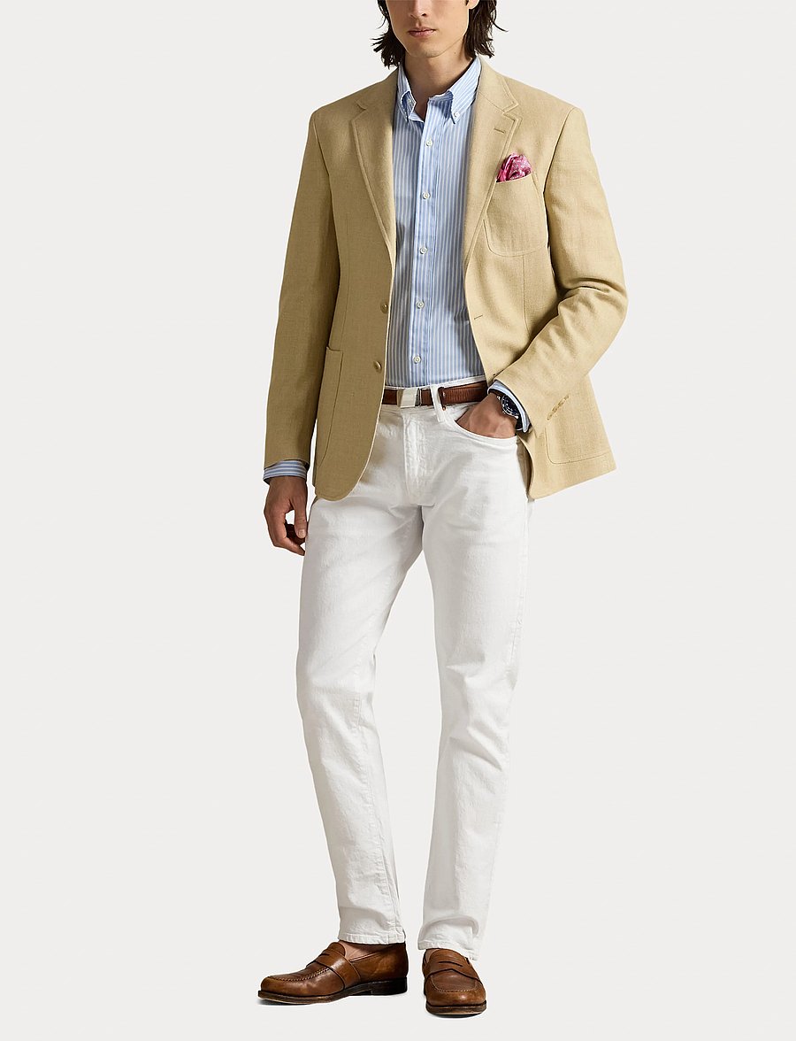 Polo Ralph Lauren - Custom Fit Striped Stretch Poplin Shirt - gestreifte hemden - 6779f austin blue - 4