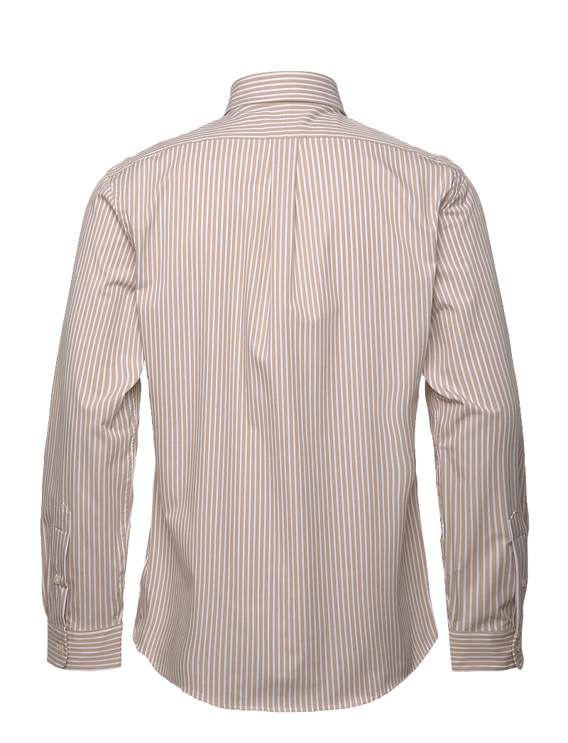 Polo Ralph Lauren - Custom Fit Striped Stretch Poplin Shirt - stribede skjorter - 6779i coastal bei - 1