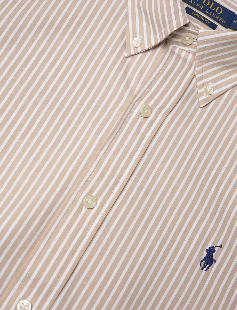 Polo Ralph Lauren - Custom Fit Striped Stretch Poplin Shirt - stribede skjorter - 6779i coastal bei - 3