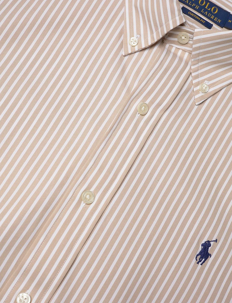 Polo Ralph Lauren - Custom Fit Striped Stretch Poplin Shirt - gestreifte hemden - 6779i coastal bei - 3