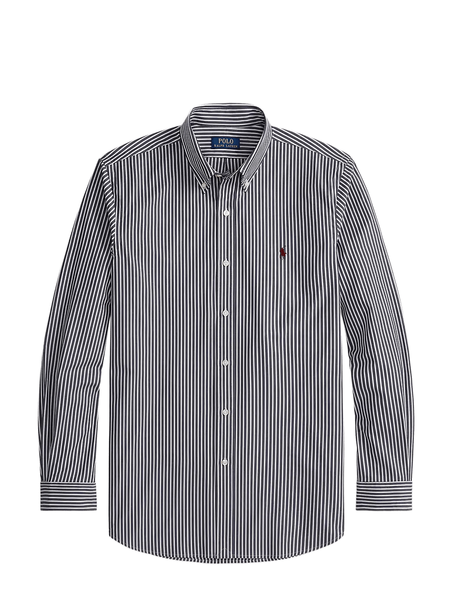 Polo Ralph Lauren - Custom Fit Striped Stretch Poplin Shirt - gestreifte hemden - 6779j newport nav - 1