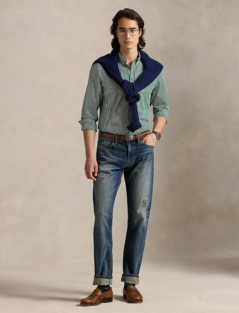 Polo Ralph Lauren - Custom Fit Striped Stretch Poplin Shirt - basic skjorter - 6779k new forest - 0