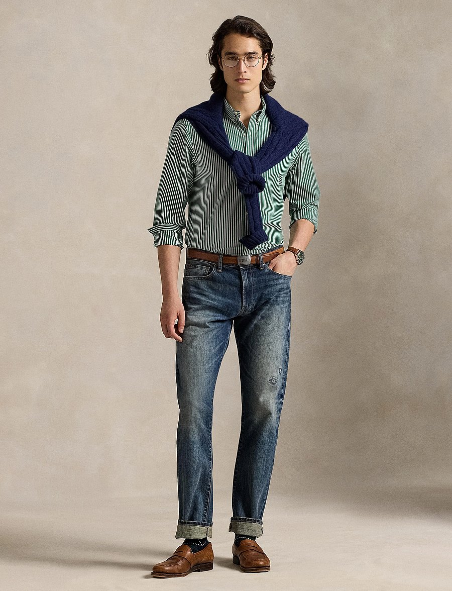 Polo Ralph Lauren - Custom Fit Striped Stretch Poplin Shirt - stribede skjorter - 6779k new forest - 0