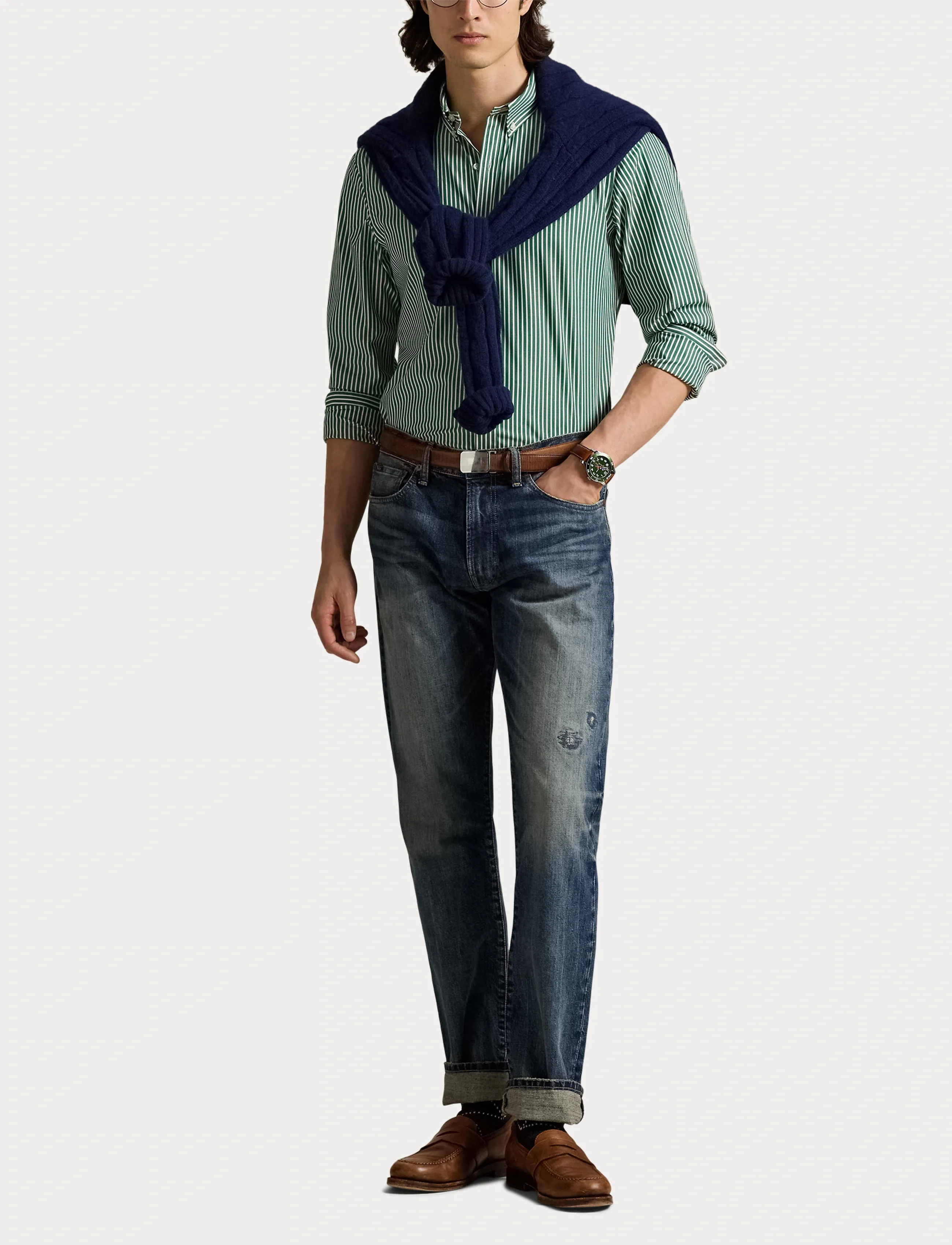 Polo Ralph Lauren - Custom Fit Striped Stretch Poplin Shirt - stribede skjorter - 6779k new forest - 4