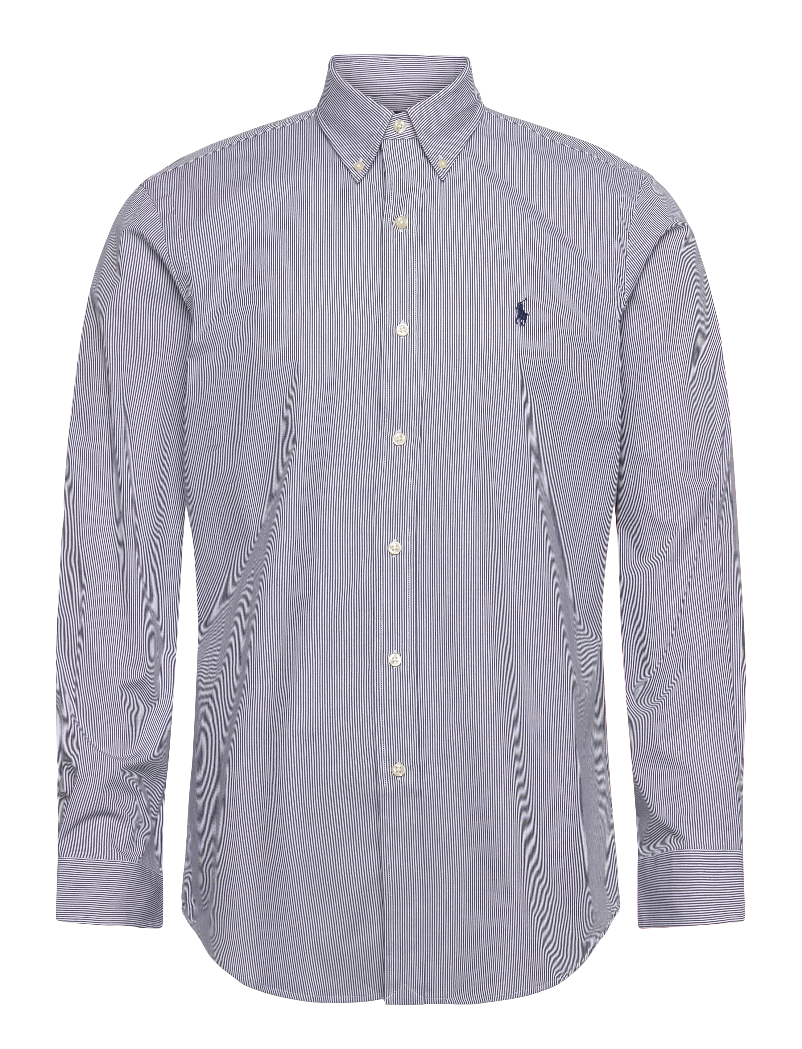 Polo Ralph Lauren Custom Fit Striped Stretch Poplin Shirt, L, White, Skjorter > Afslappet, Herre