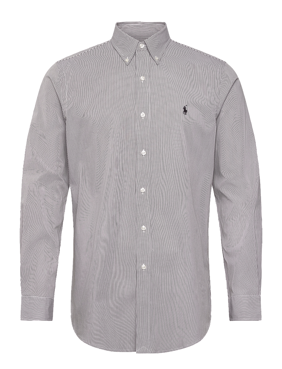 Polo Ralph Lauren - Custom Fit Striped Stretch Poplin Shirt - striped shirts - 7085b chocolate b - 0