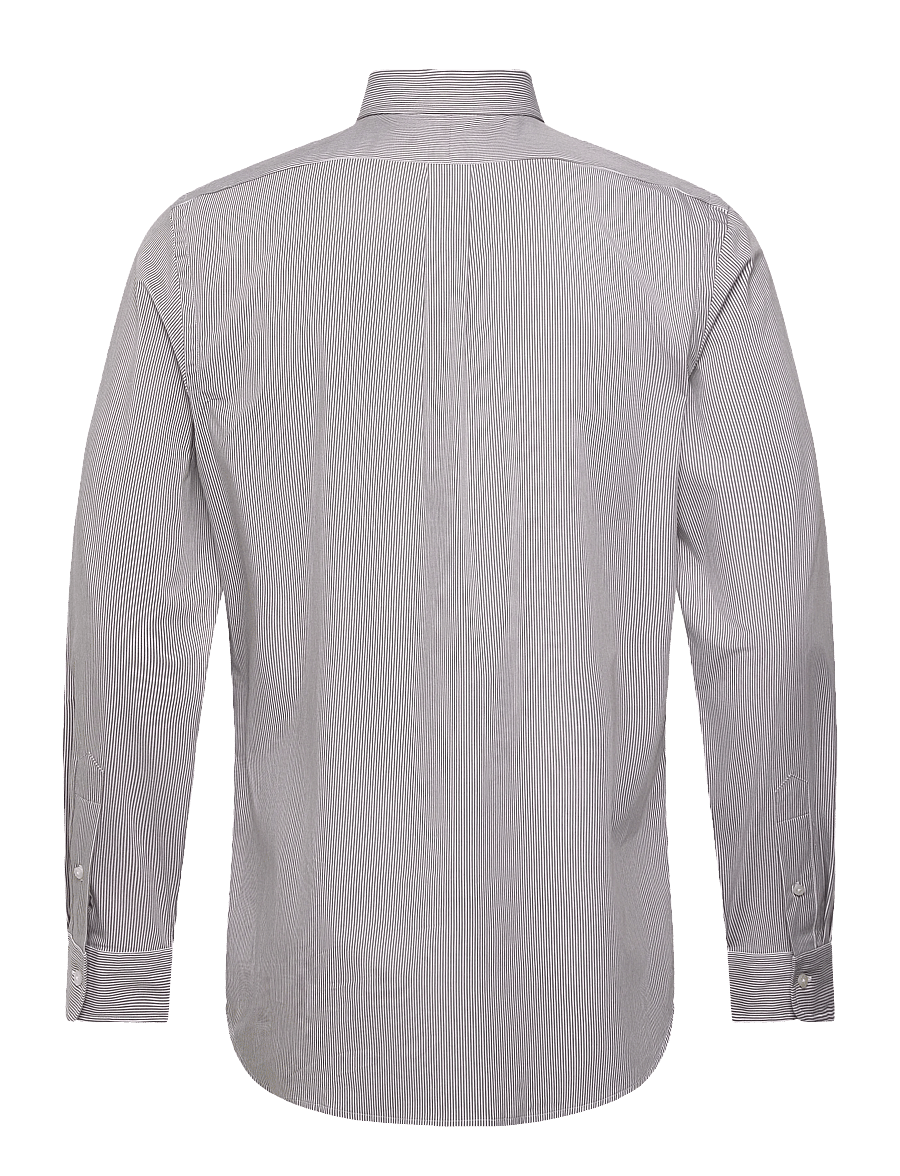 Polo Ralph Lauren - Custom Fit Striped Stretch Poplin Shirt - striped shirts - 7085b chocolate b - 1