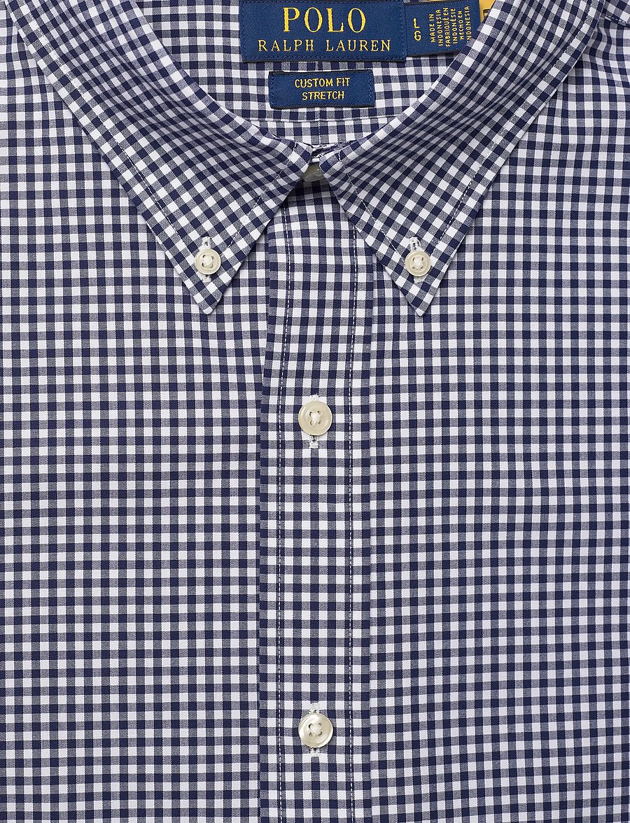 Polo Ralph Lauren - Custom Fit Gingham Stretch Poplin Shirt - checkered shirts - 4656ab freshwater - 2