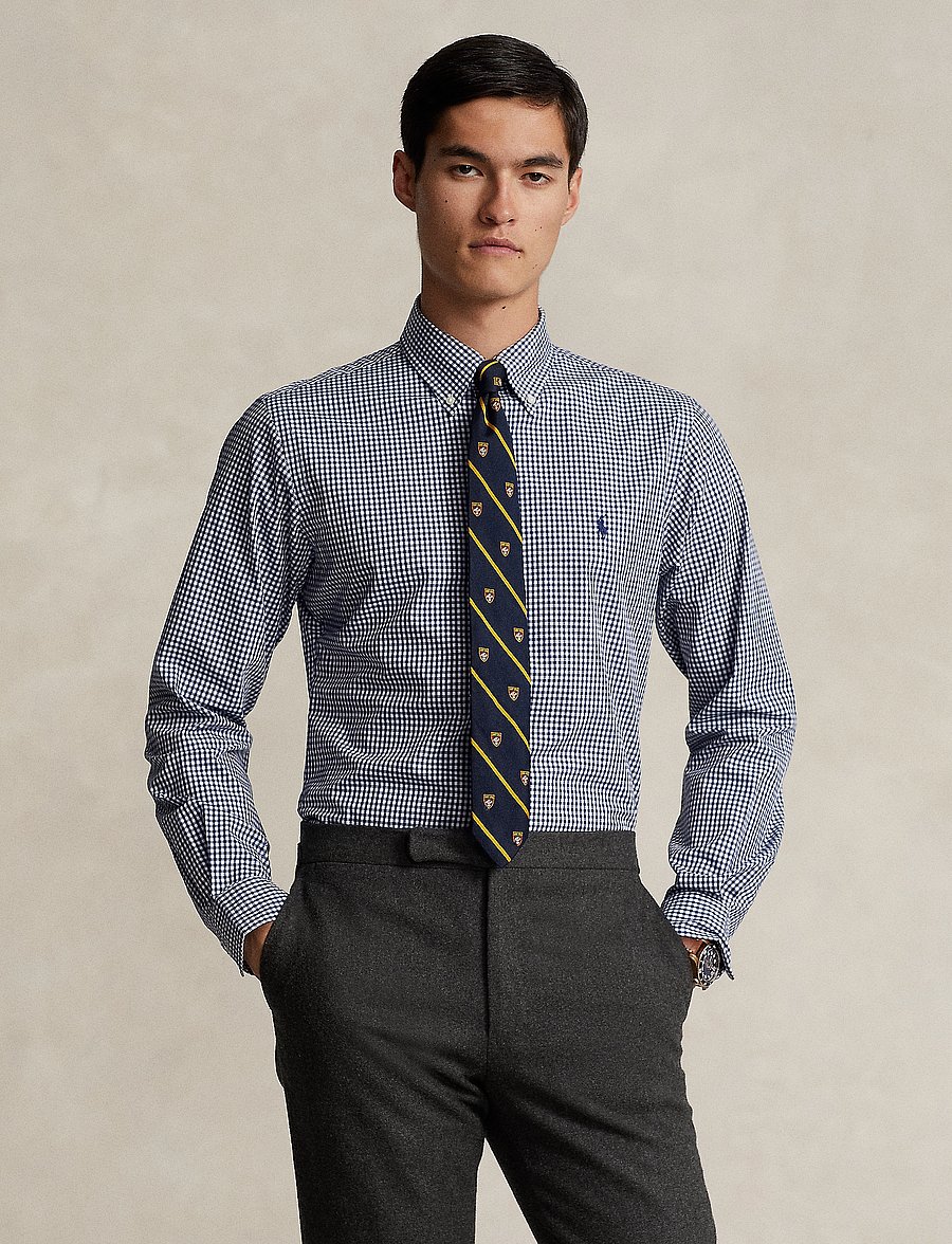 Polo Ralph Lauren - 50/1 BISTRCH POPLIN-CUBDPPCS - koszule w kratkę - 4656a navy/white - 0