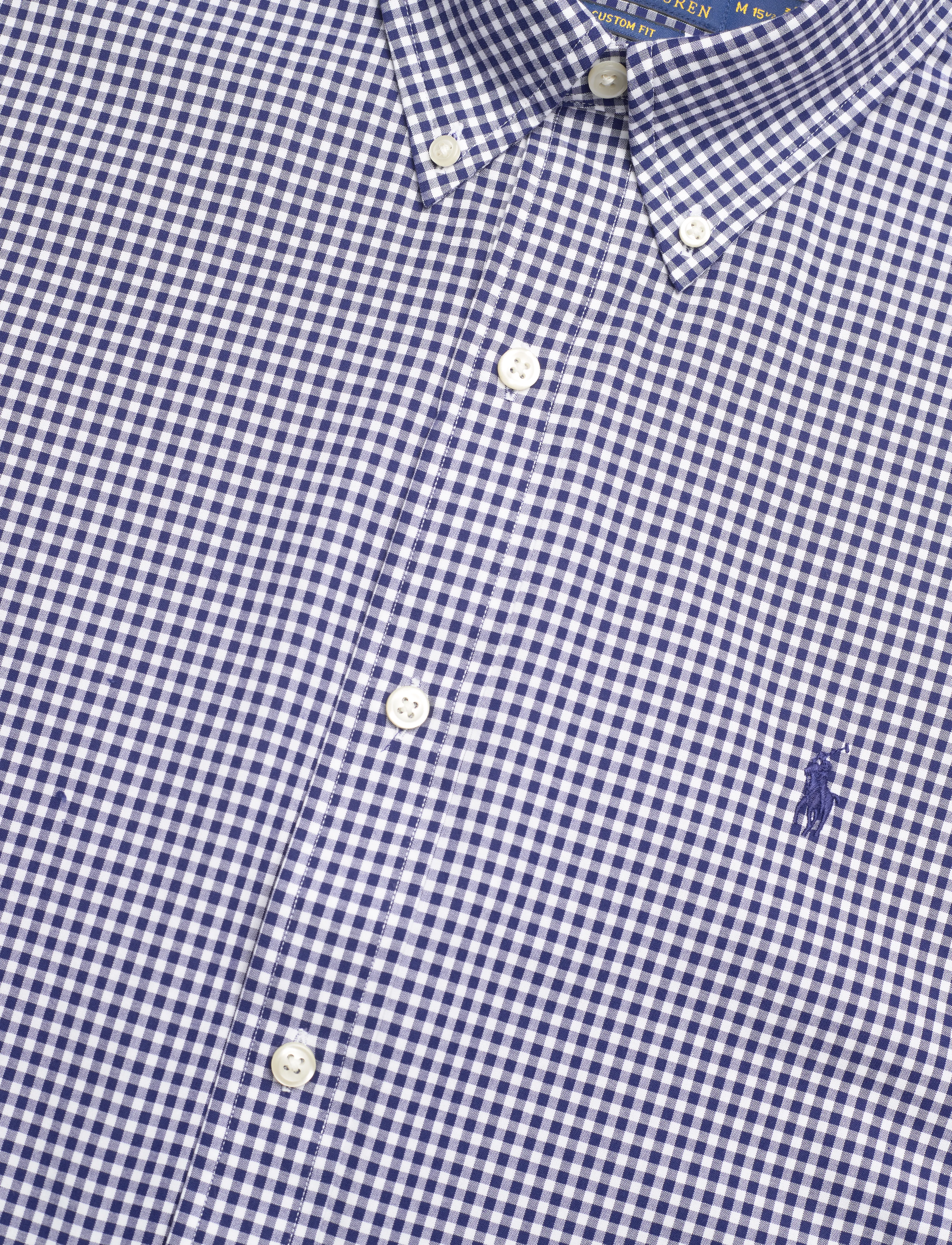 Polo Ralph Lauren - 50/1 BISTRCH POPLIN-CUBDPPCS - koszule w kratkę - 4656a navy/white - 4